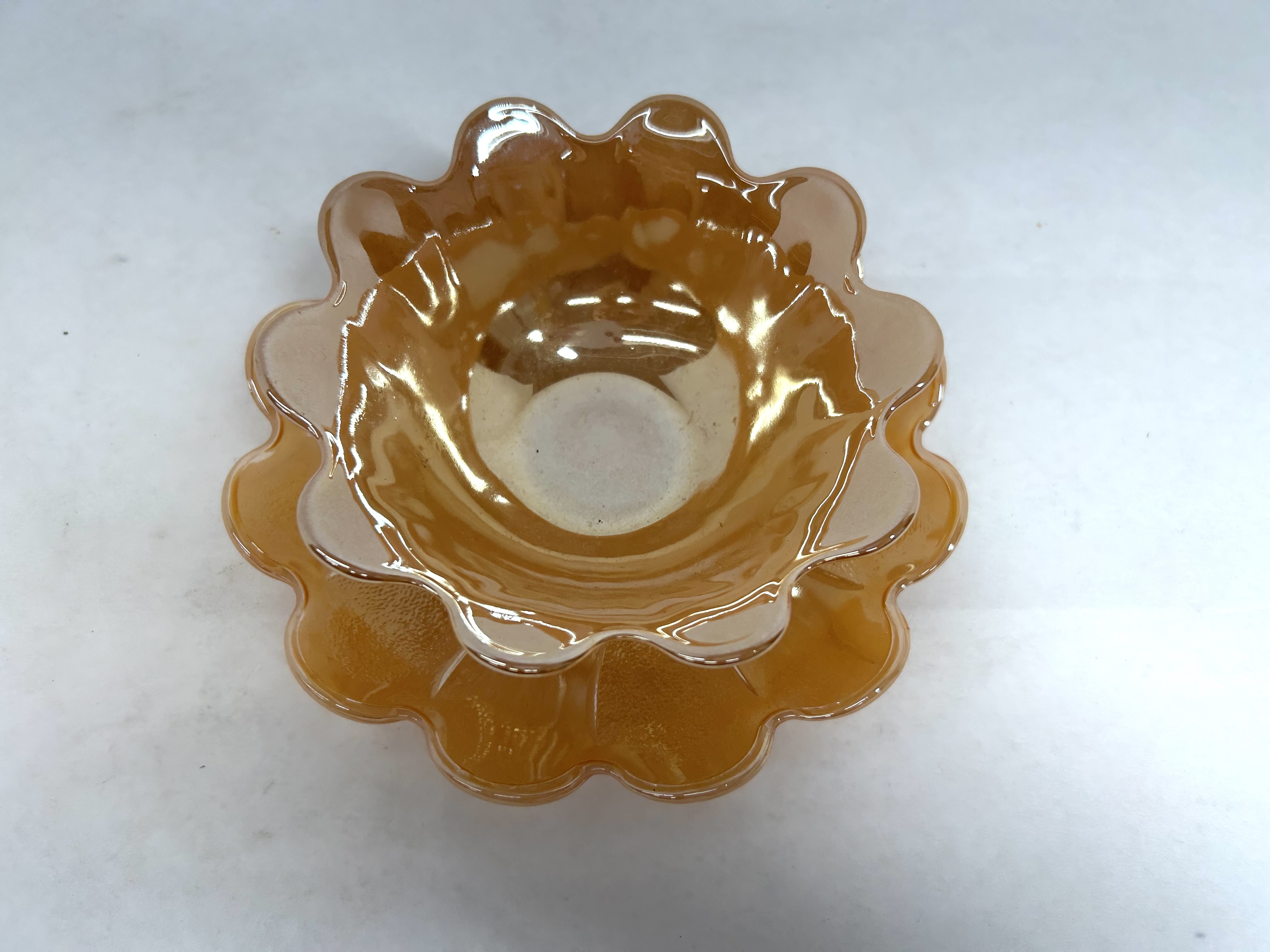 FIRE KING PEACH LUSTER SET, C. 1950