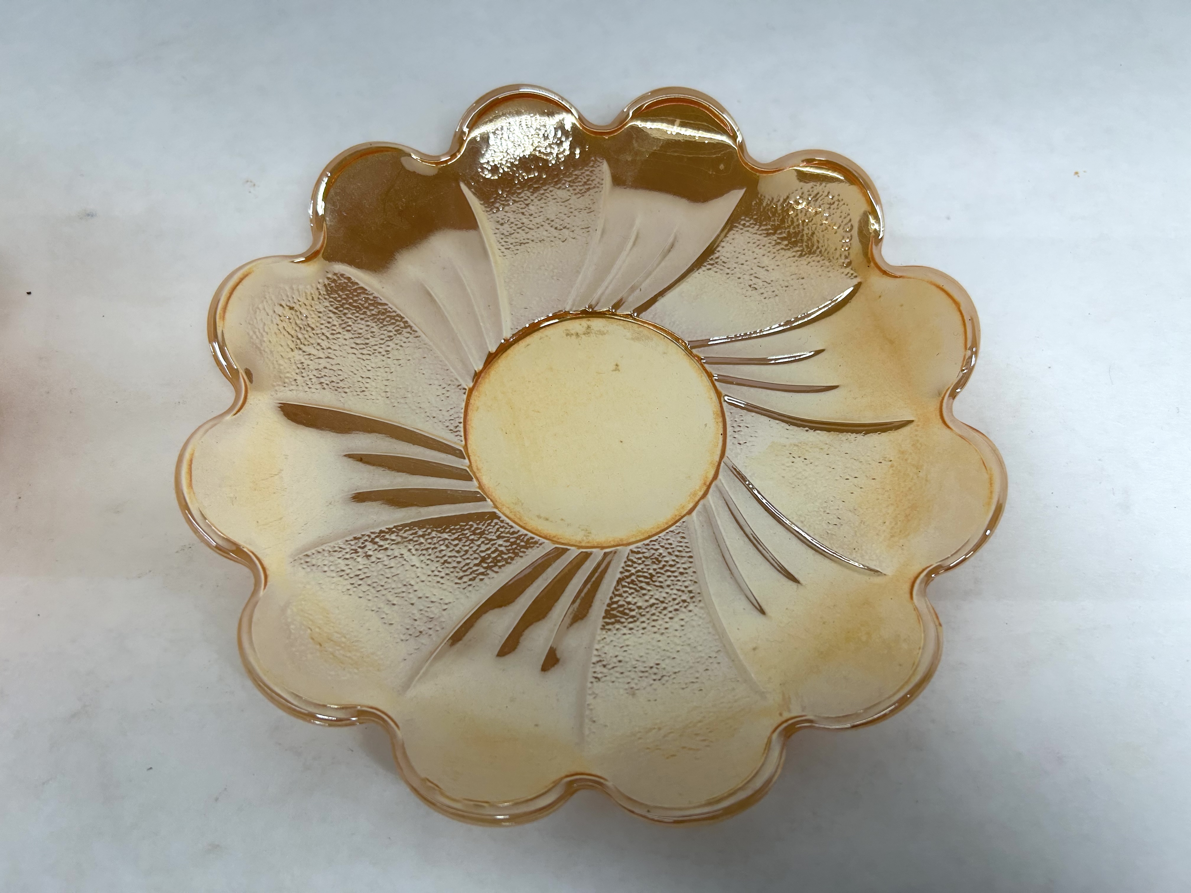 FIRE KING PEACH LUSTER SET, C. 1950