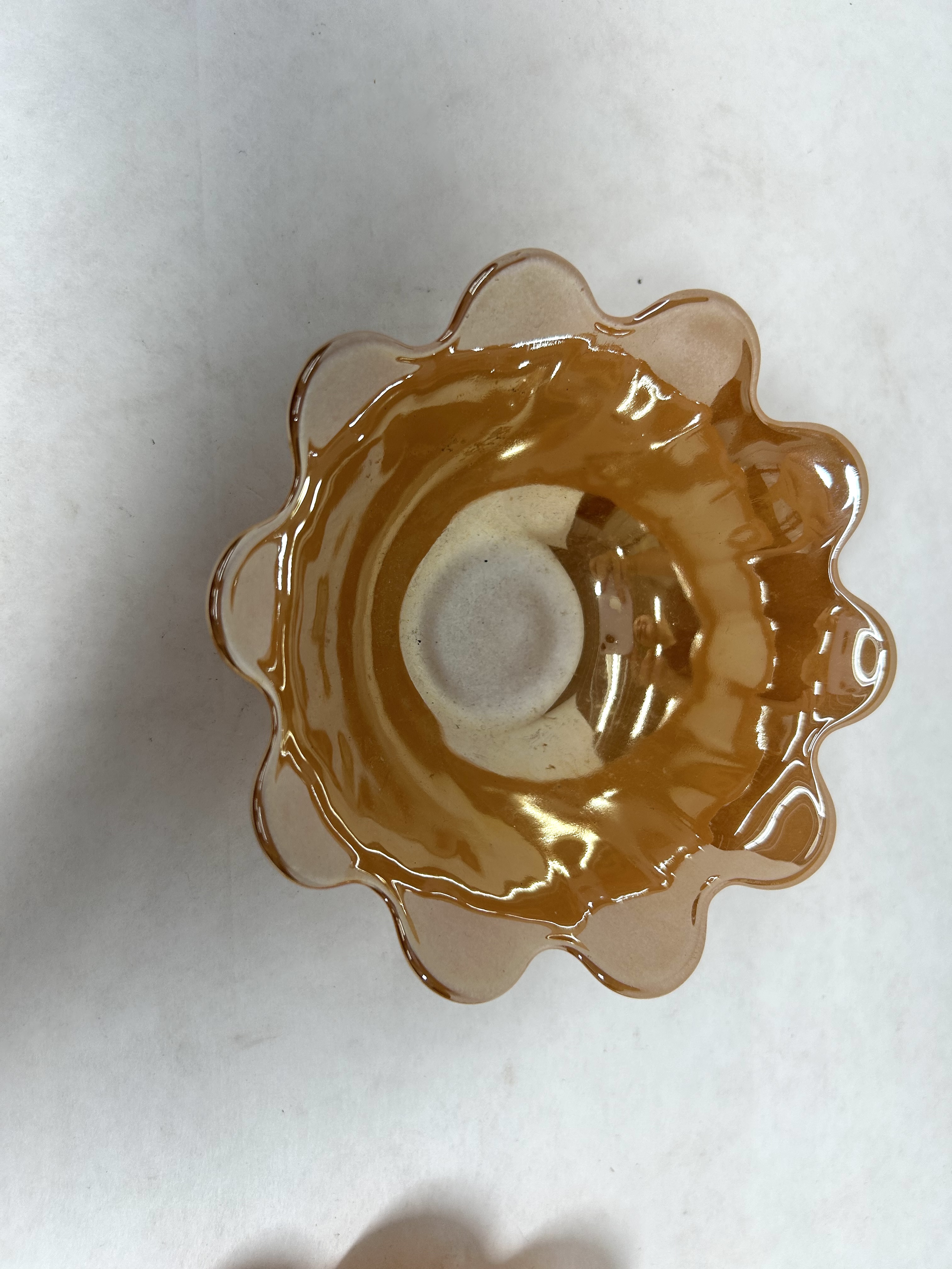 FIRE KING PEACH LUSTER SET, C. 1950