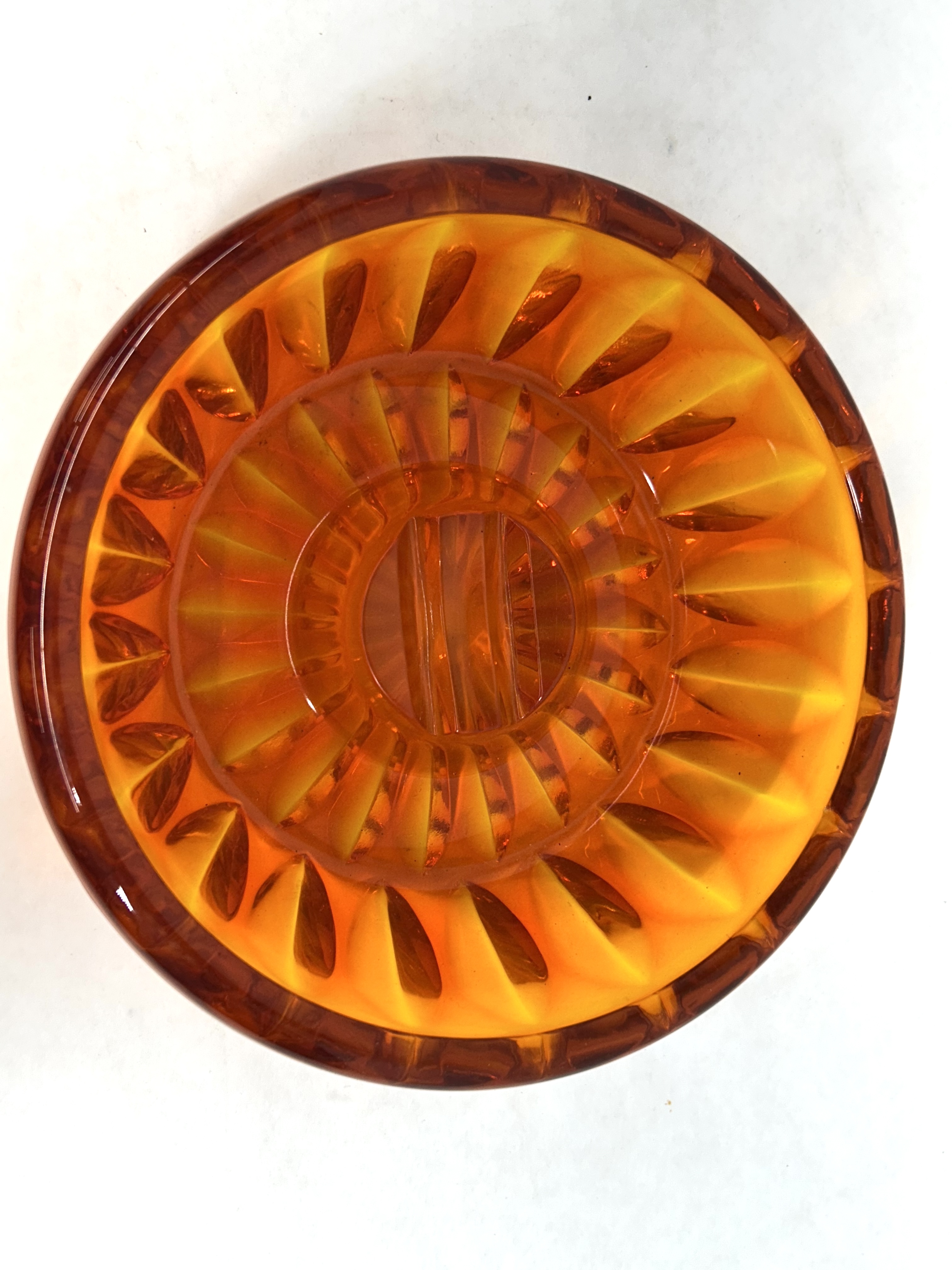 VINTAGE ORANGE GLASS BOWL, 1960S