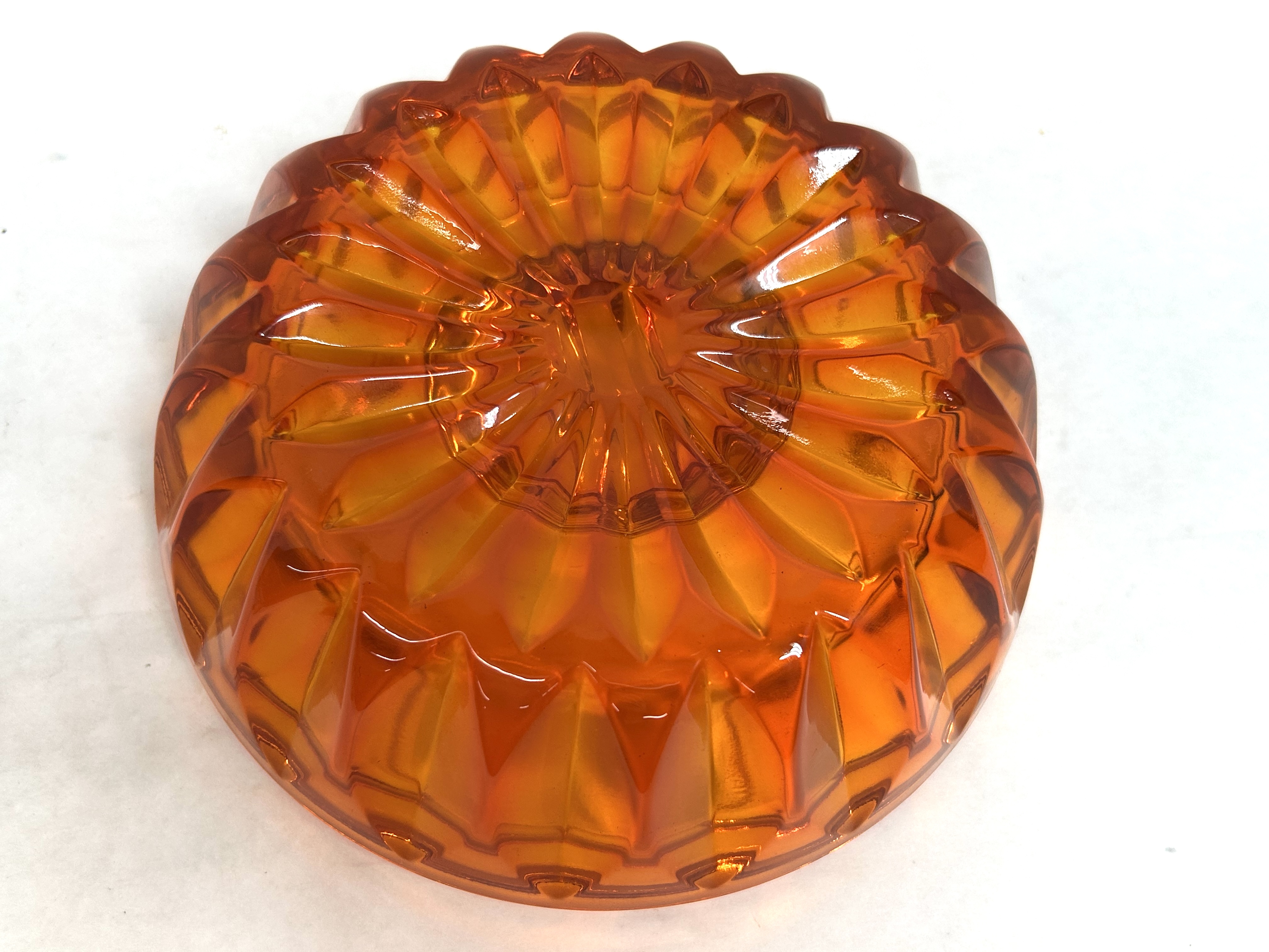 VINTAGE ORANGE GLASS BOWL, 1960S