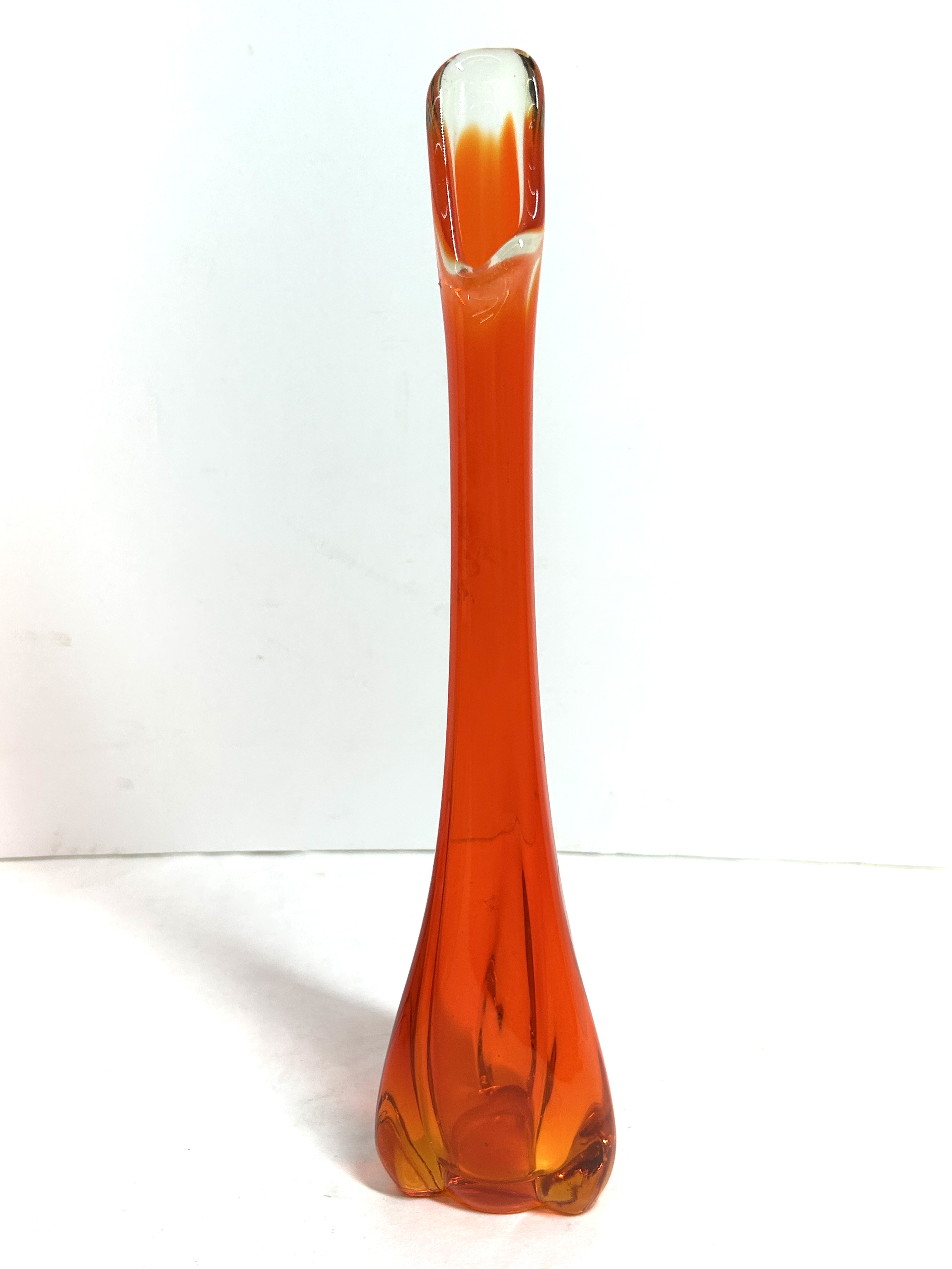 VIKING STYLE PERSIMMON GLASS VASE