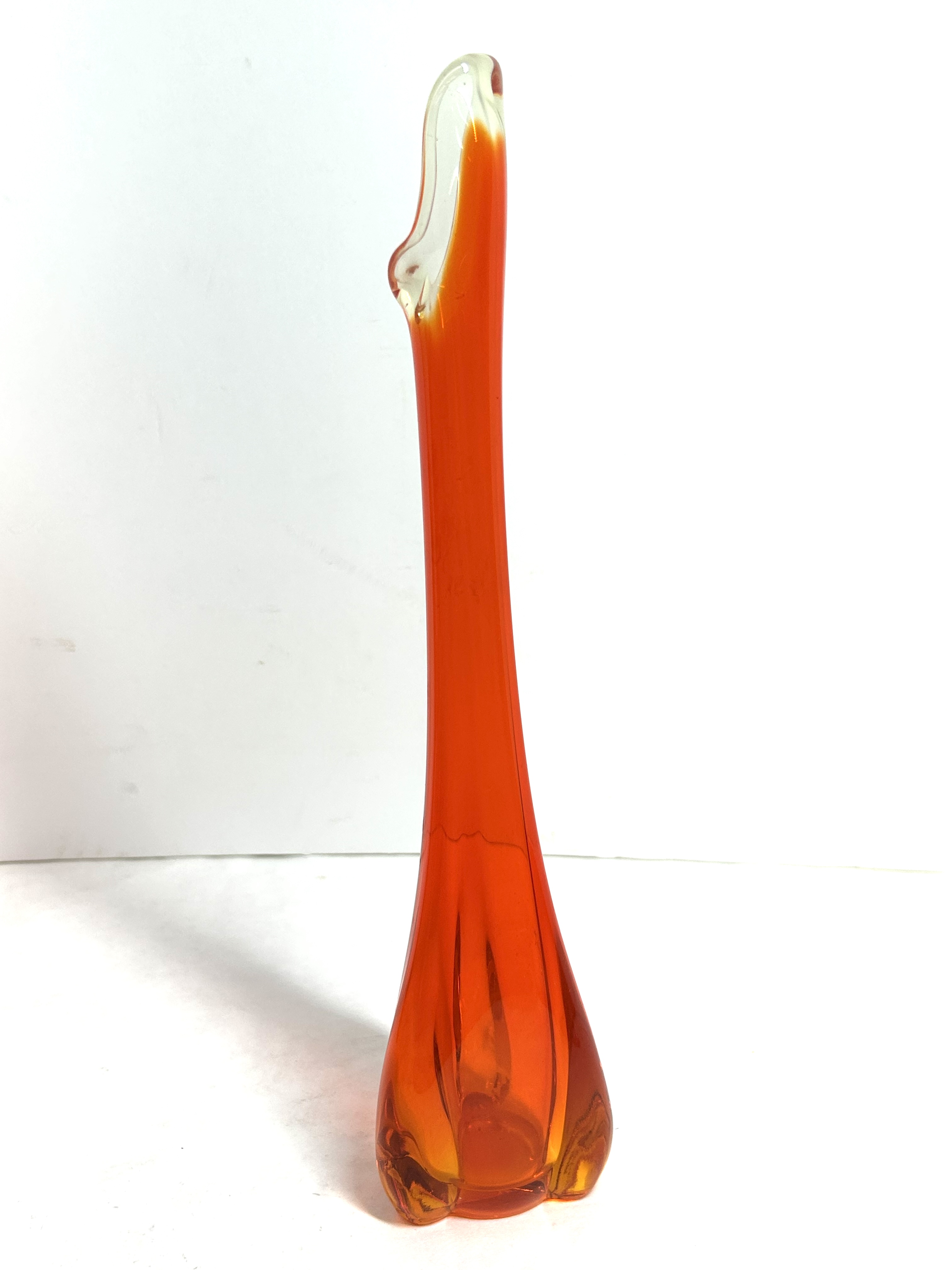 VIKING STYLE PERSIMMON GLASS VASE