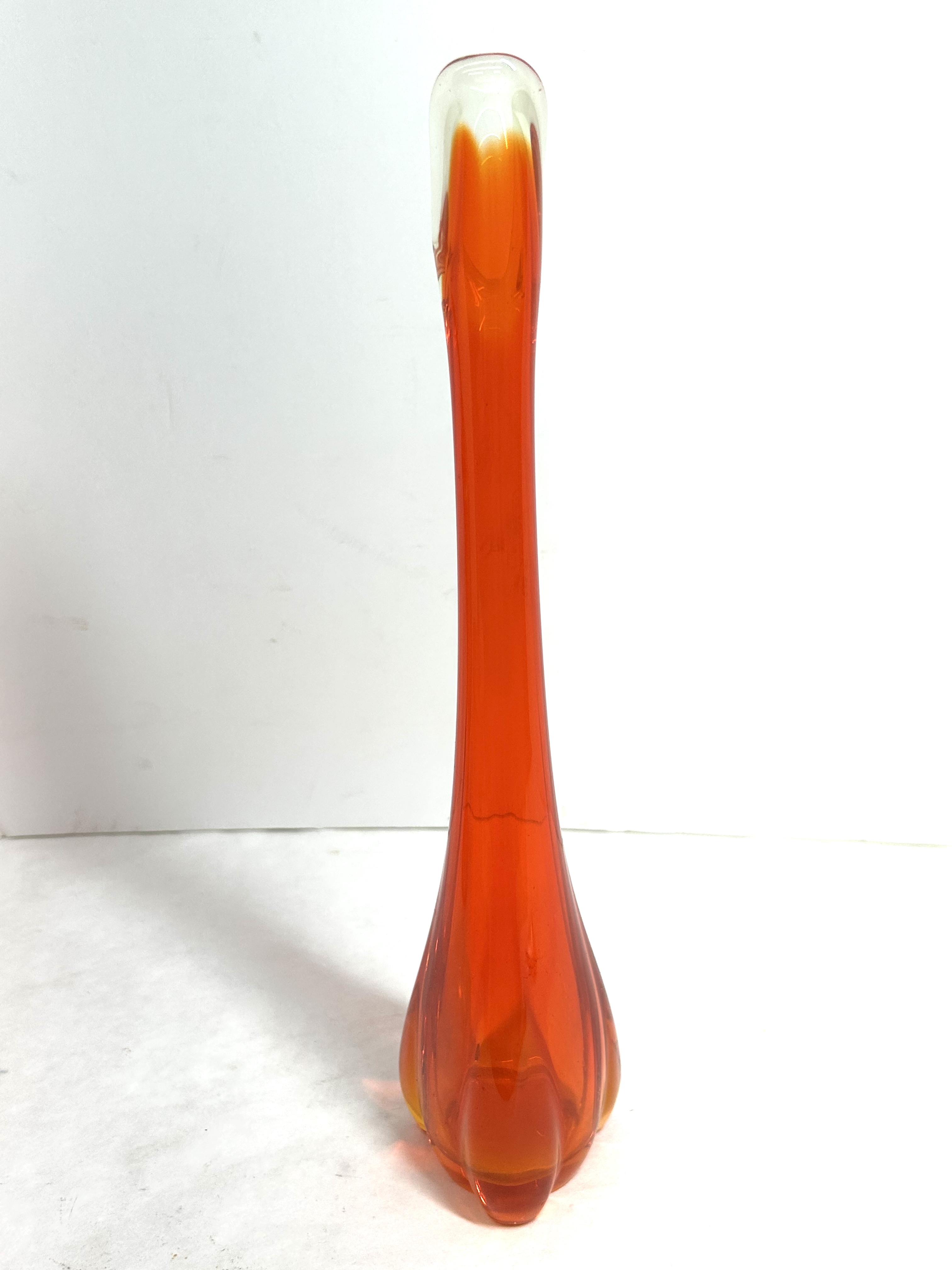 VIKING STYLE PERSIMMON GLASS VASE