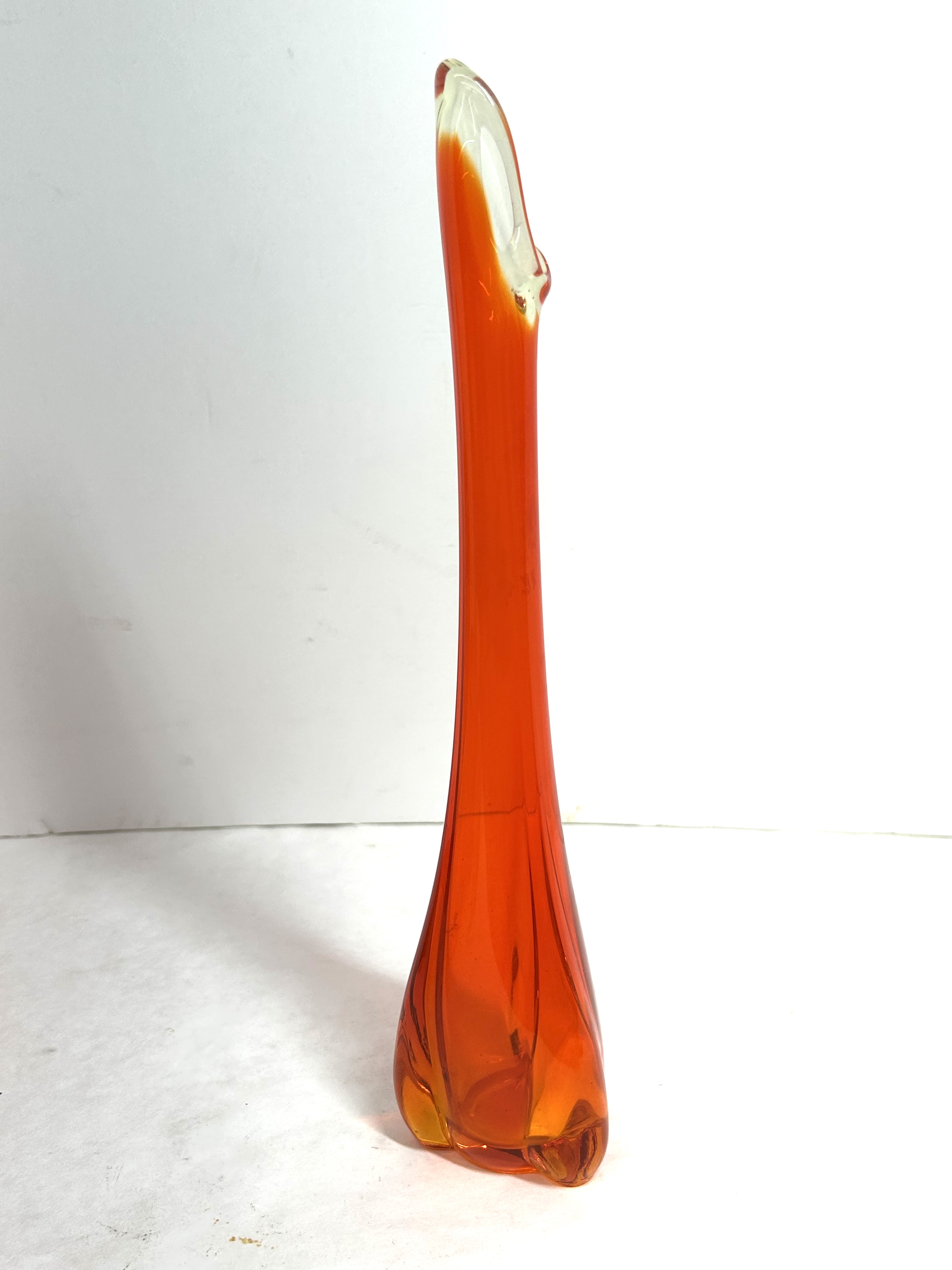VIKING STYLE PERSIMMON GLASS VASE