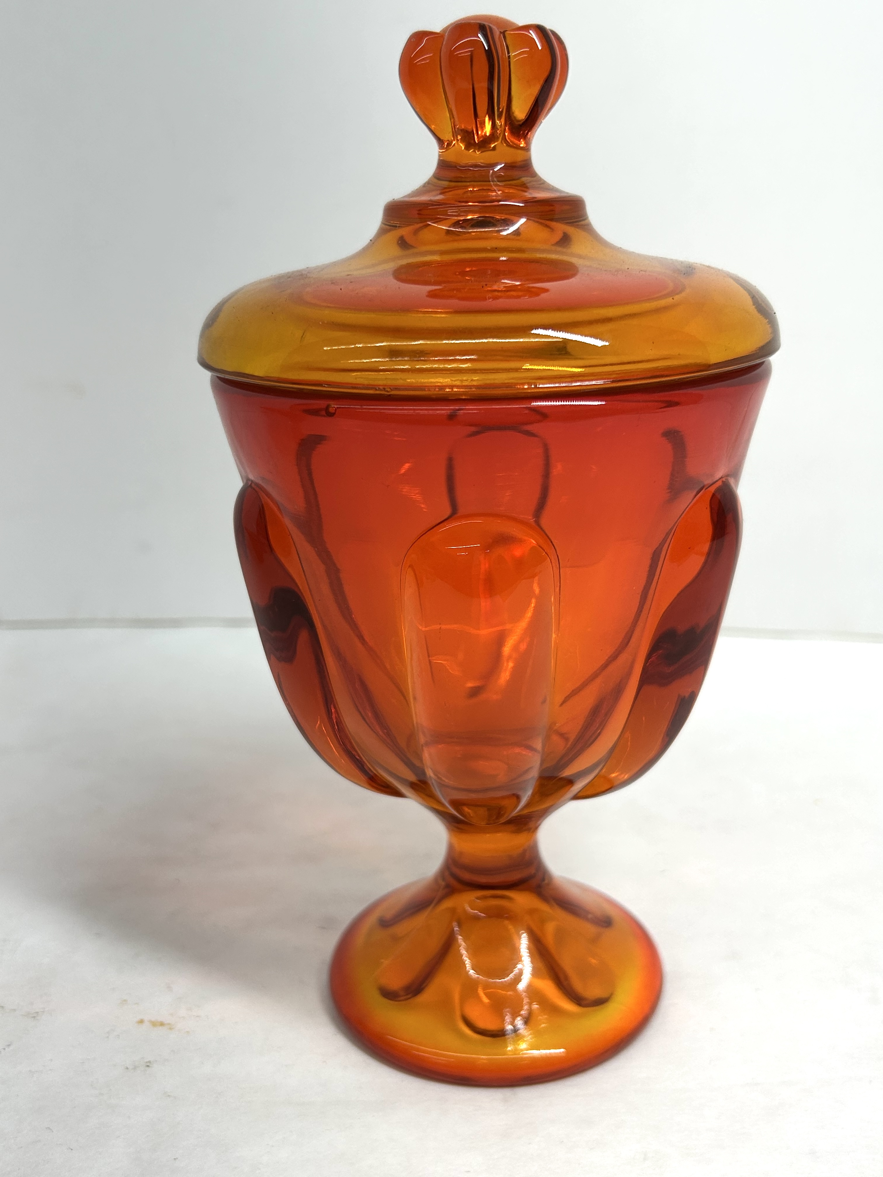 VIKING STYLE PERSIMMON CANDY DISH, 1960