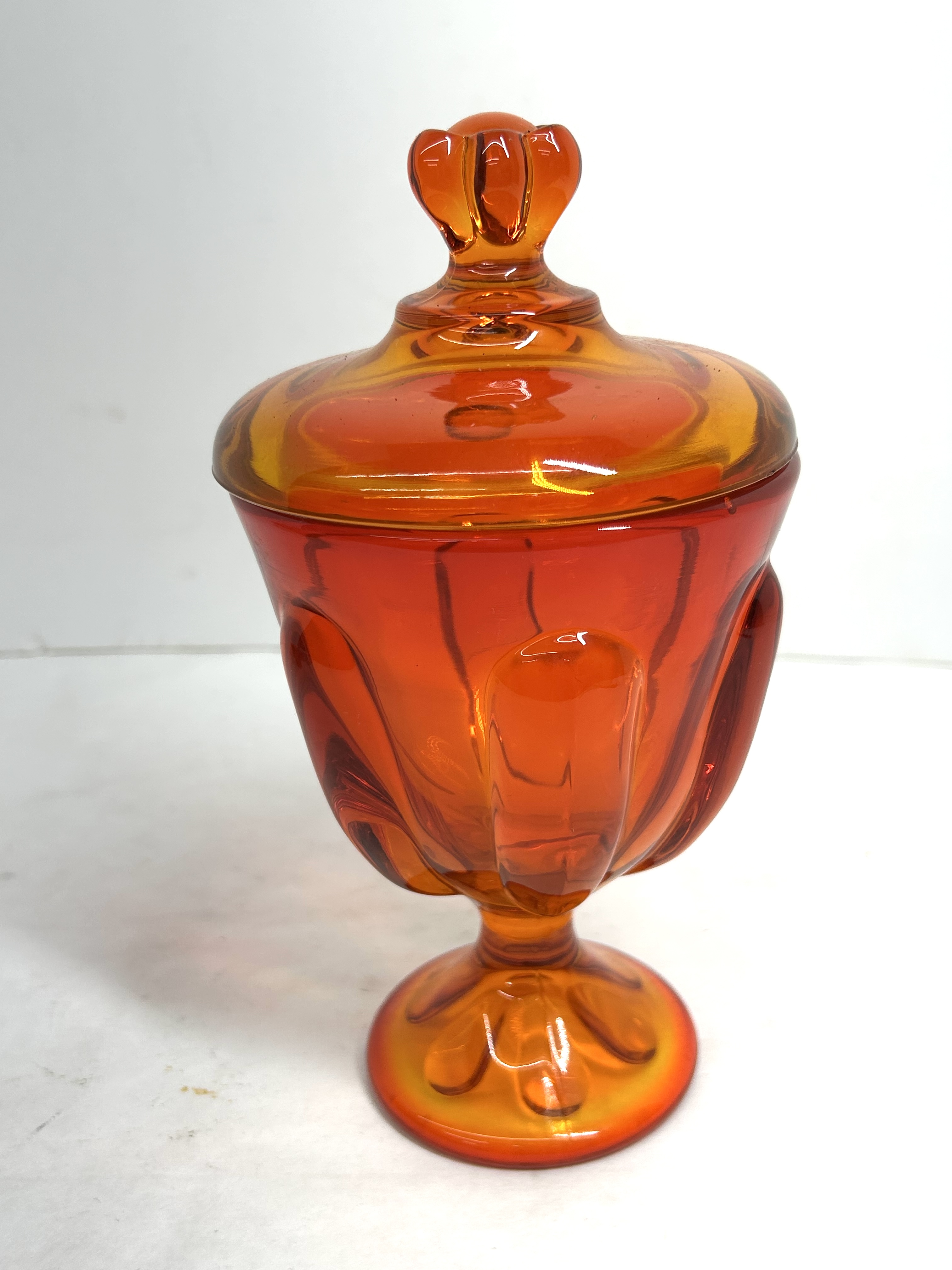 VIKING STYLE PERSIMMON CANDY DISH, 1960