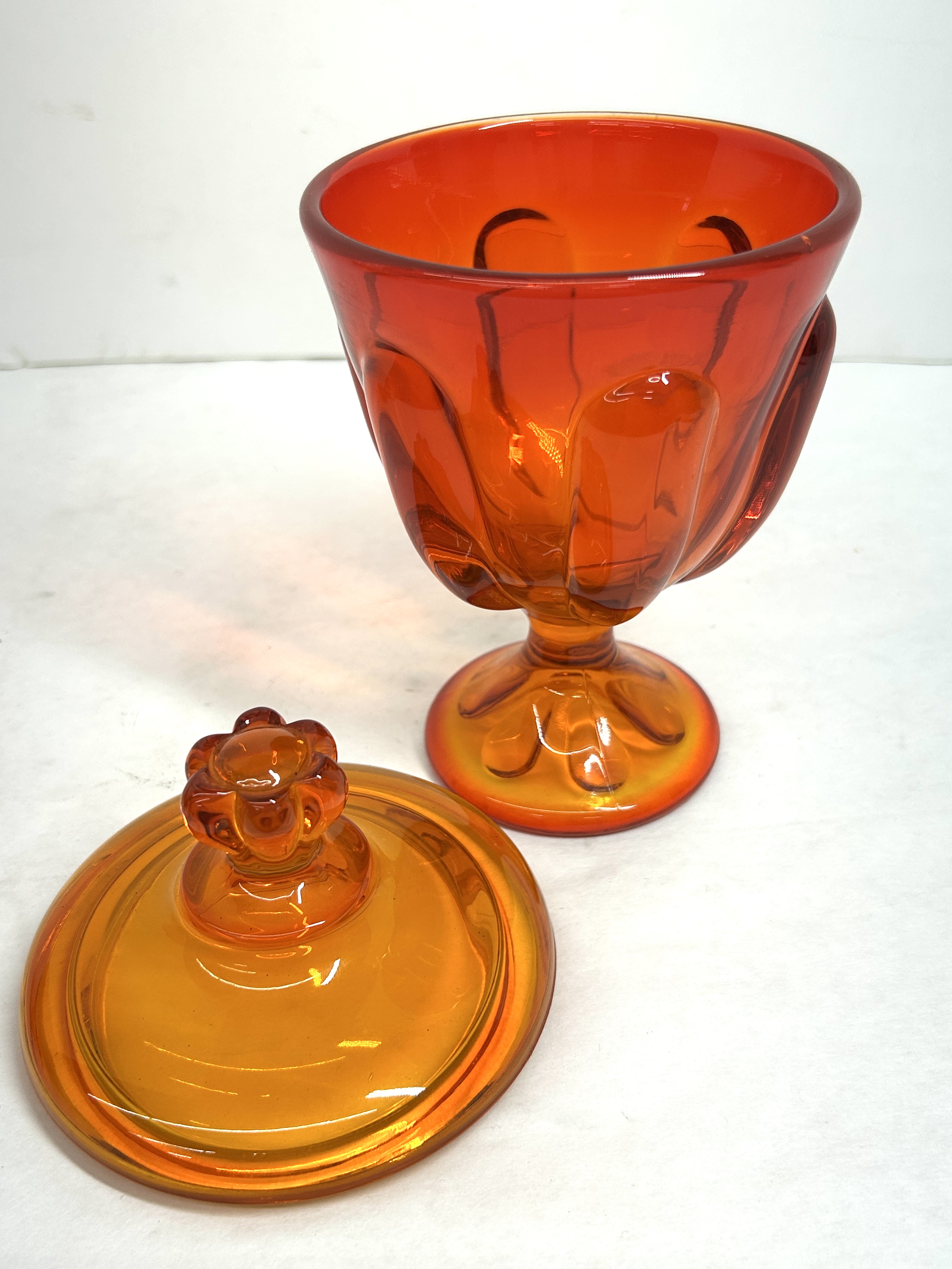 VIKING STYLE PERSIMMON CANDY DISH, 1960