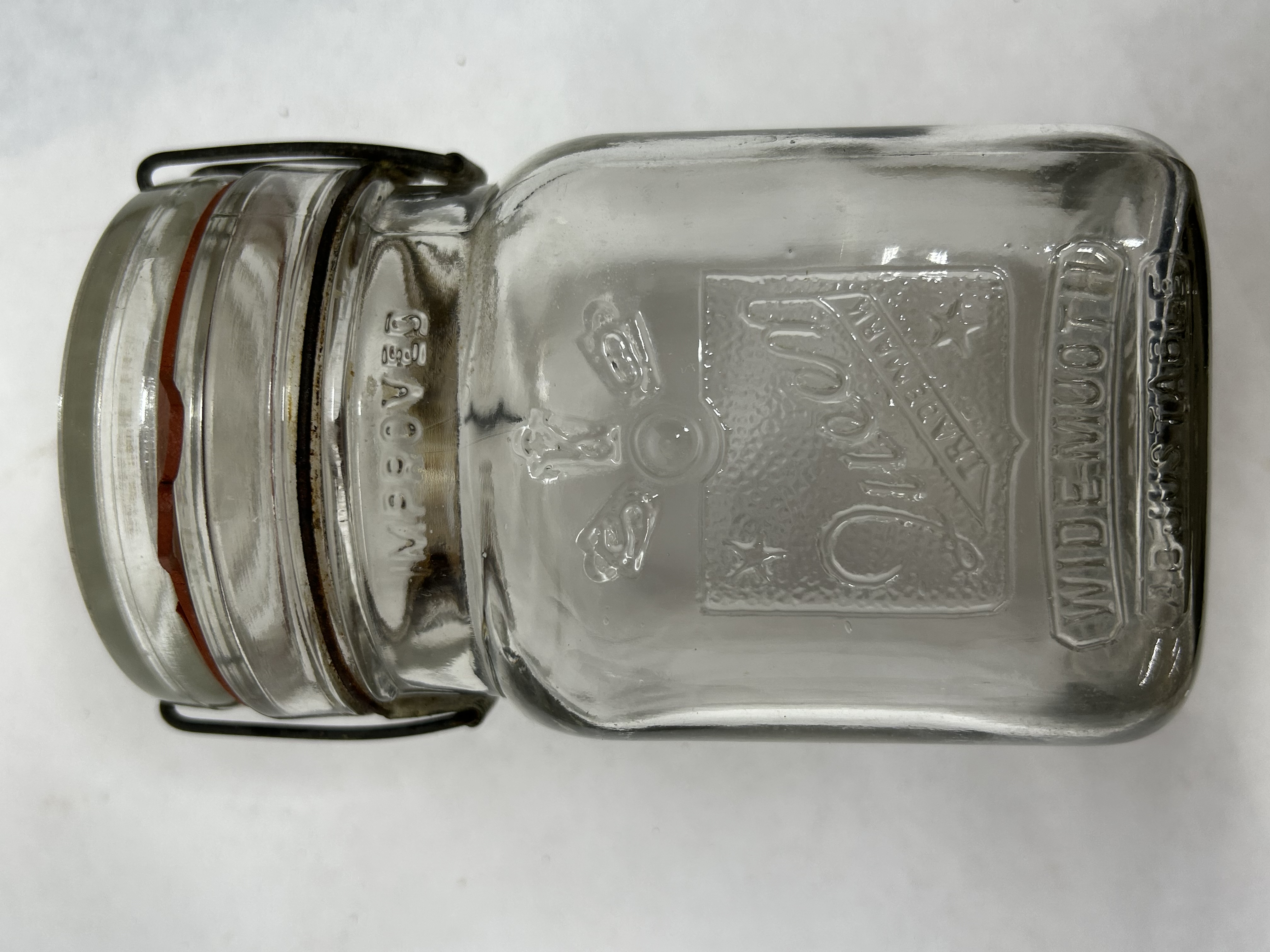 ASSORTED MAKERS SIX GLASS CANNING JARS 1900