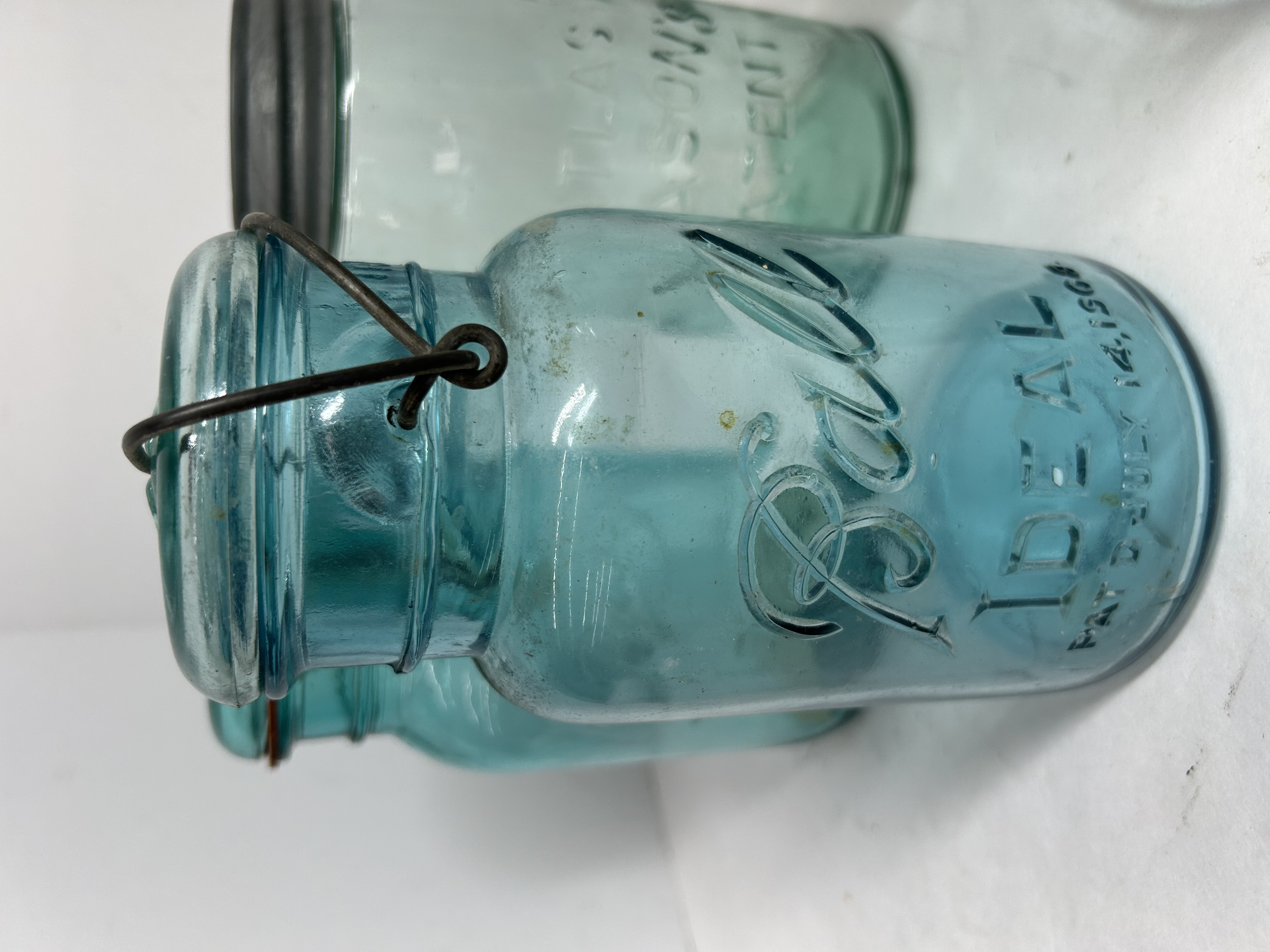 SIX VARIOUS GLASS CANNING JARS, 20TH CENTURY