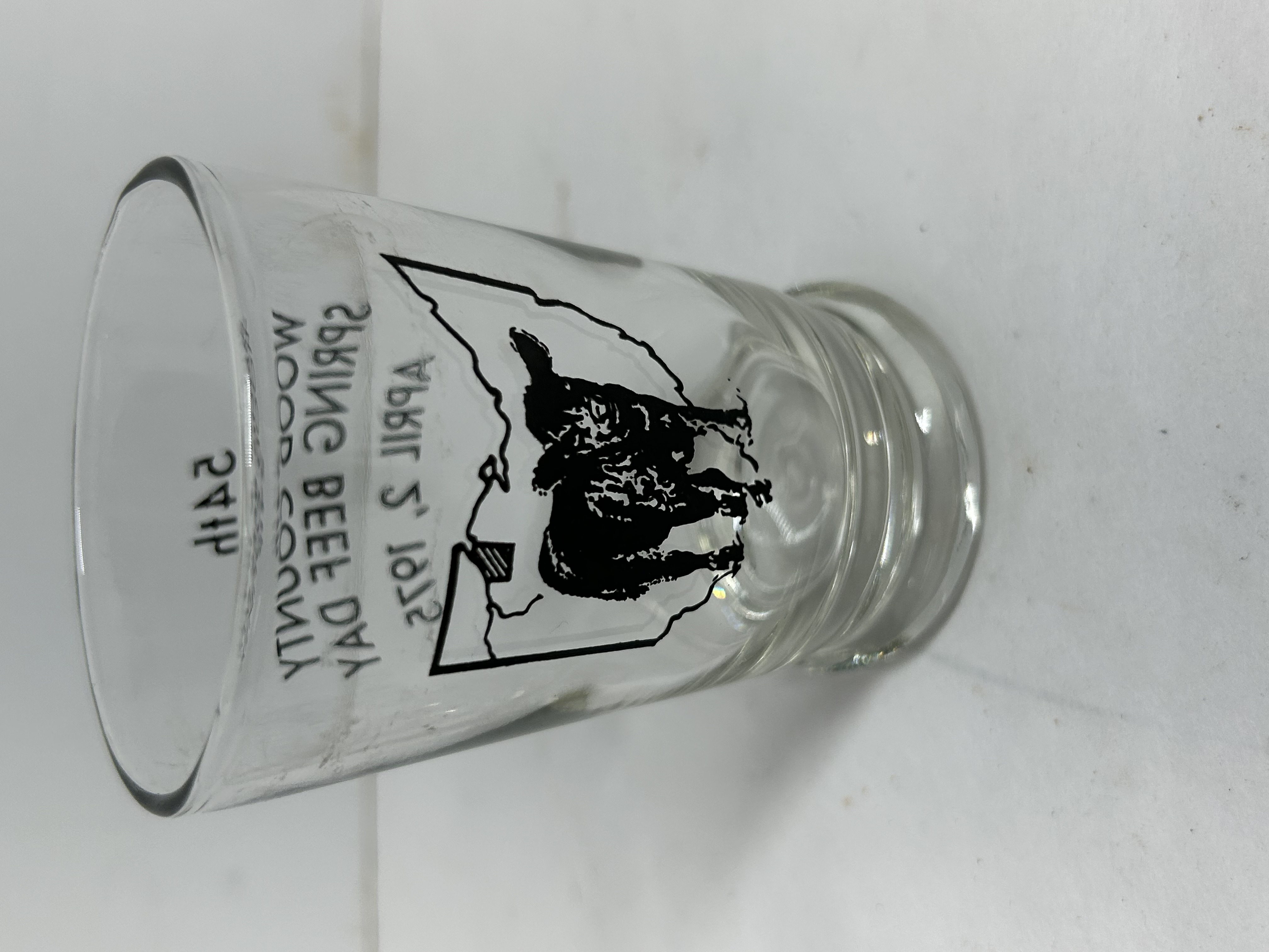 VARIOUS BLACK ANGUS GLASSWARE, 1975