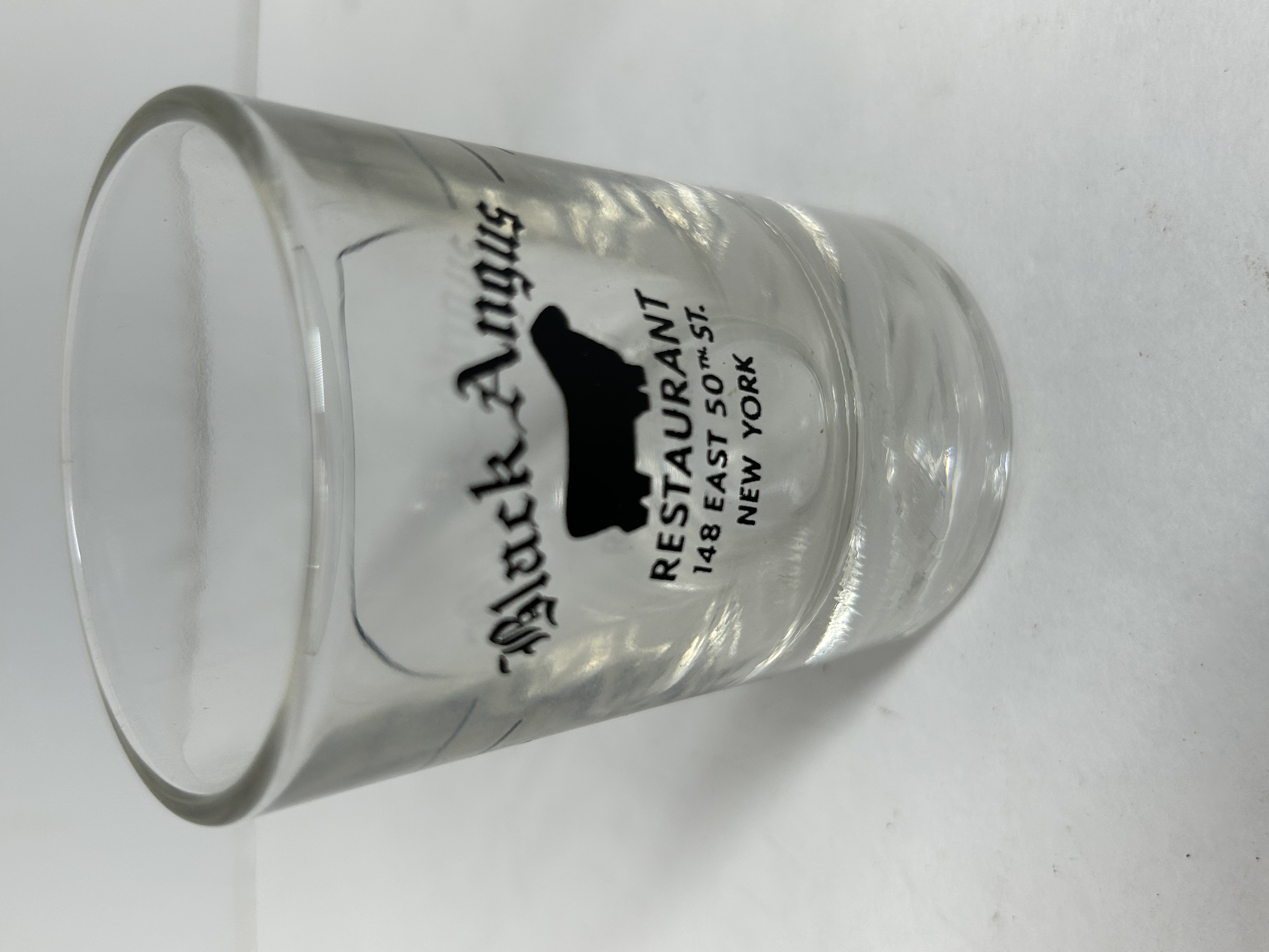 VARIOUS BLACK ANGUS GLASSWARE, 1975