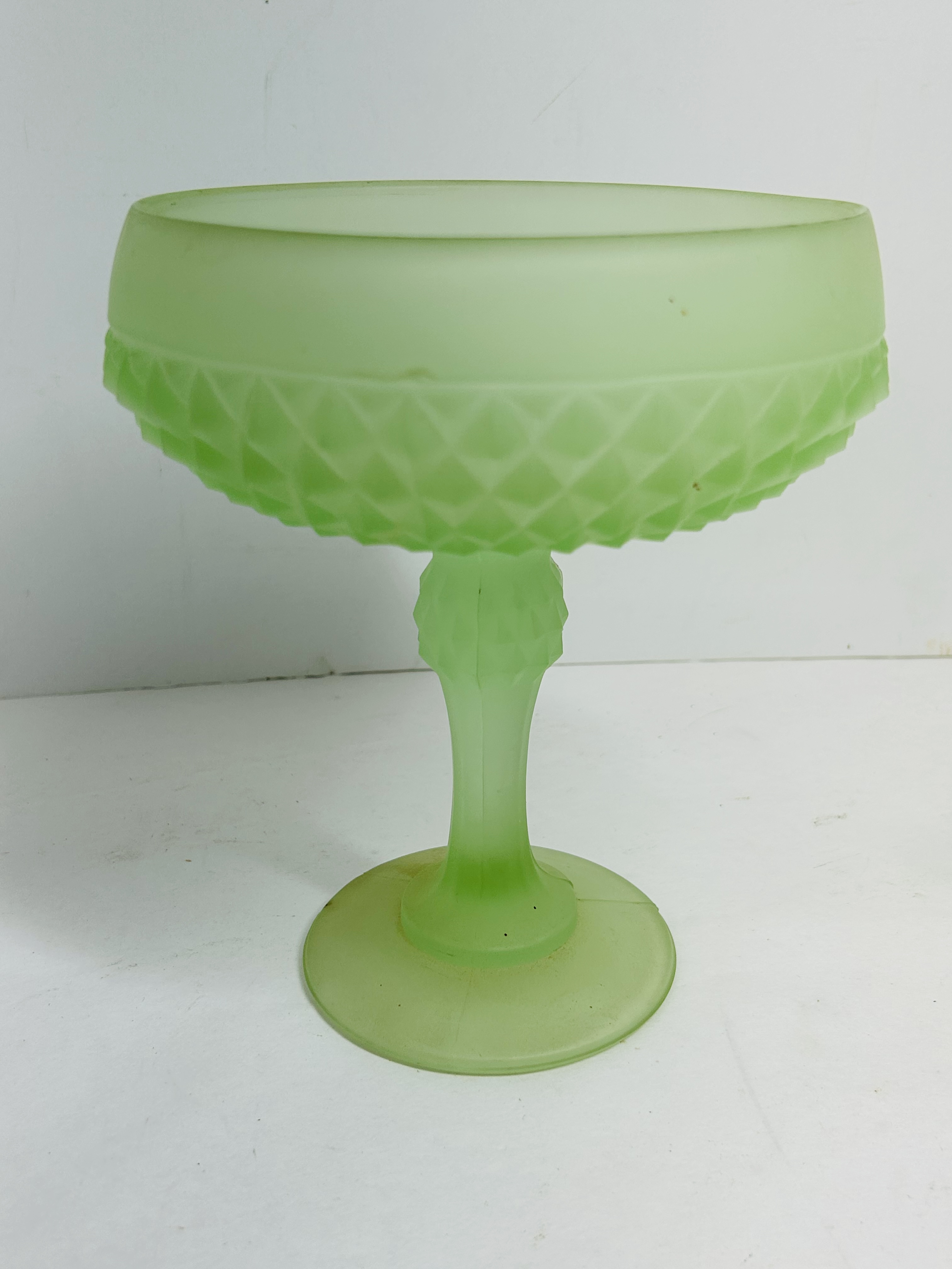 TWO ITEMS OF GREEN DEPRESSION GLASS, CIRCA 1930