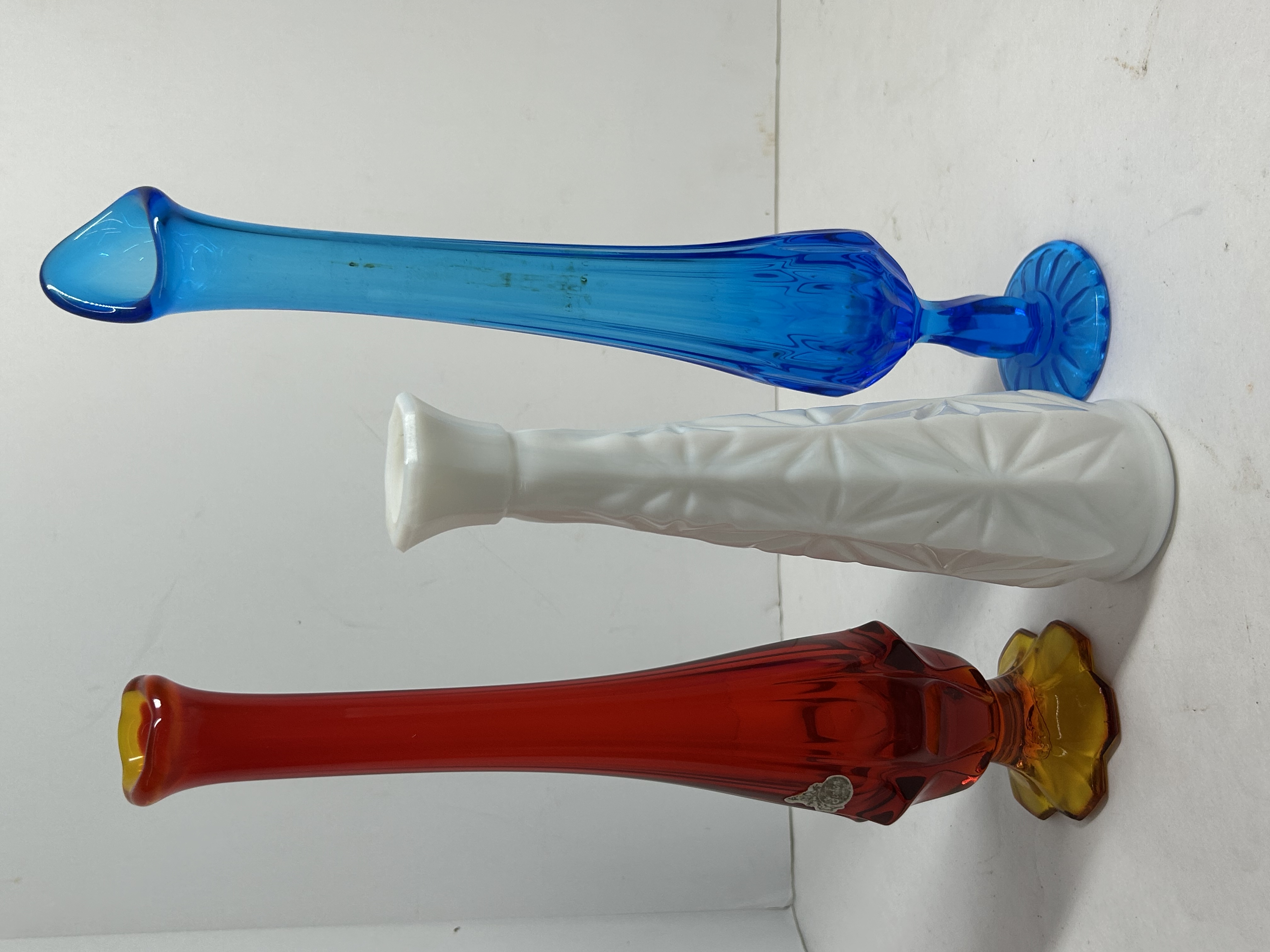 FENTON AND VINTAGE GLASS VASES, 1990S