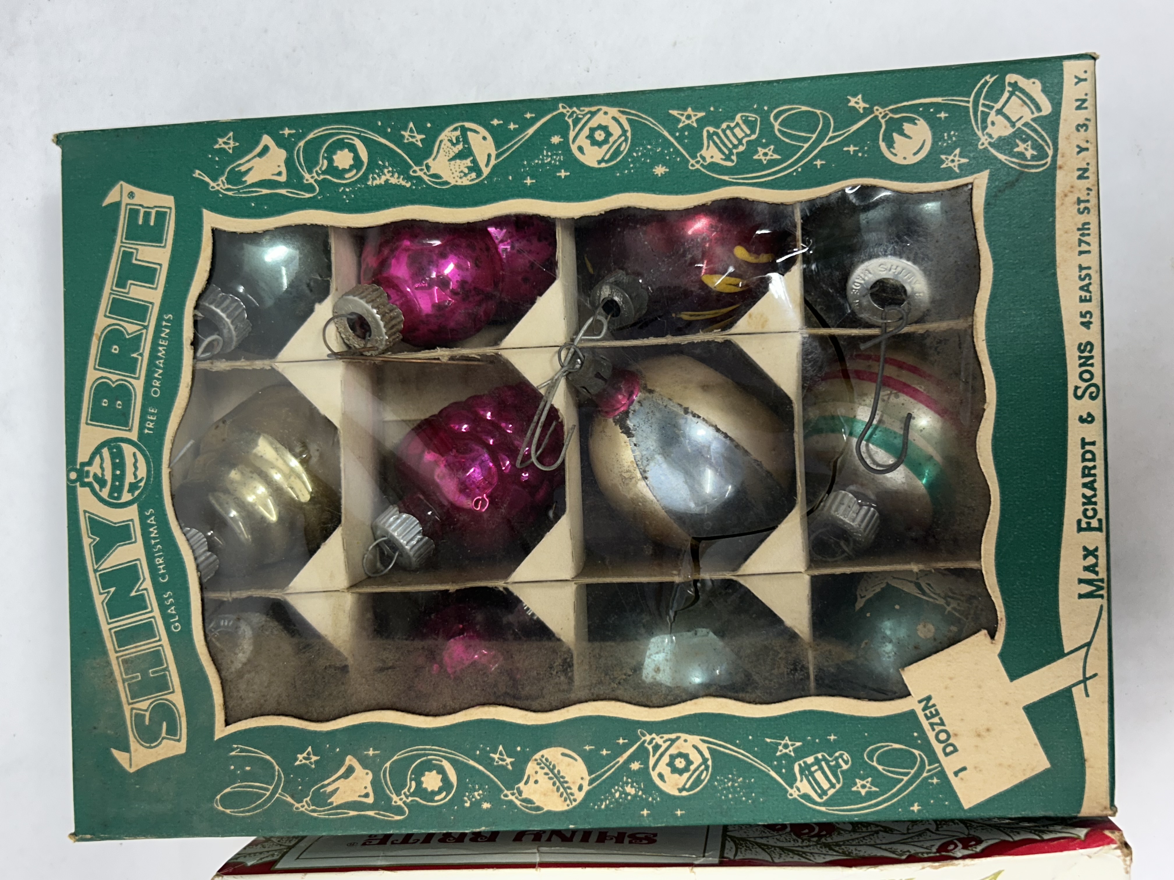 SHINY BRITE GLASS ORNAMENTS, MID-20TH CENTURY