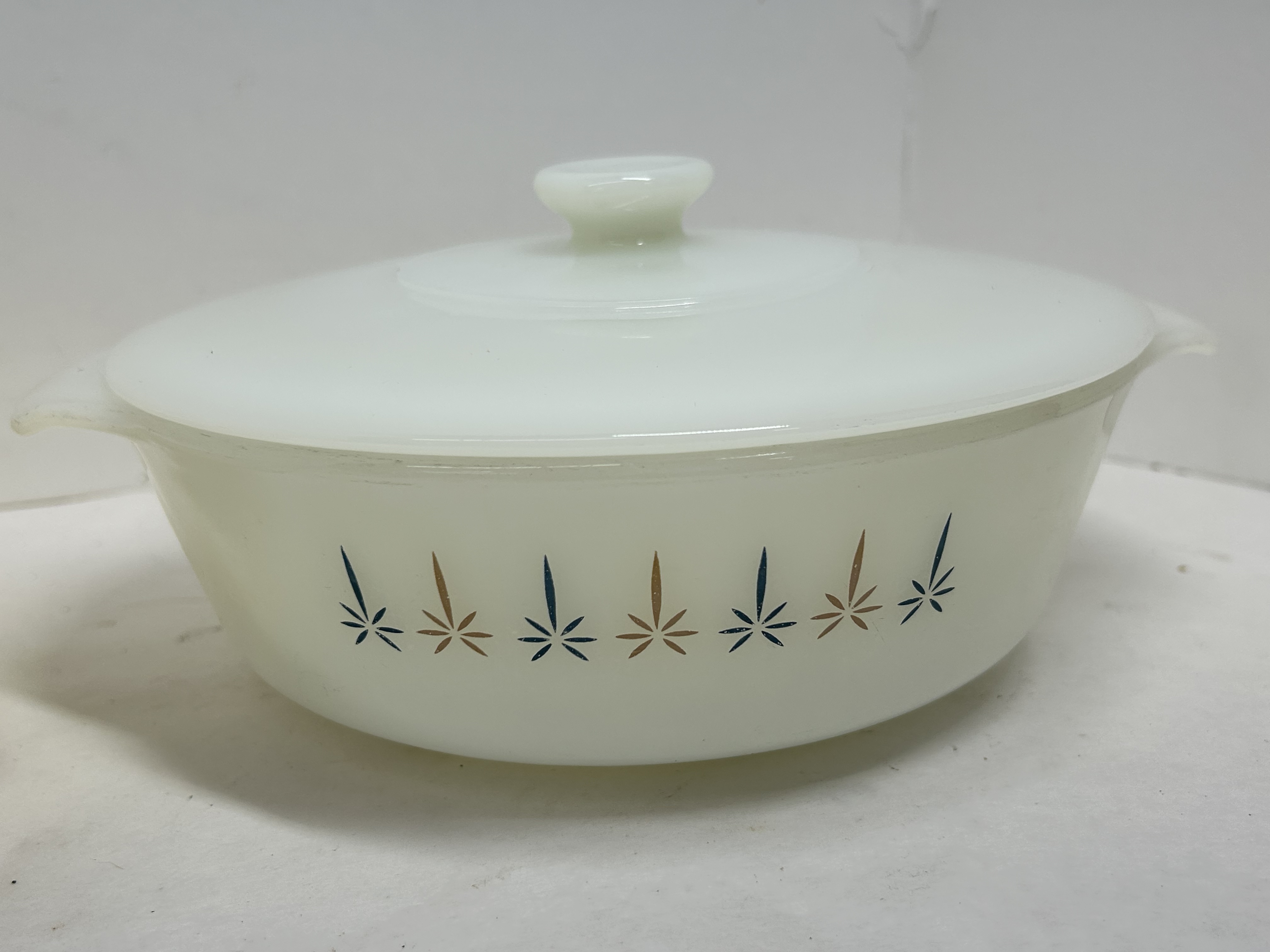 TWO PYREX AND FIRE-KING CASSEROLES