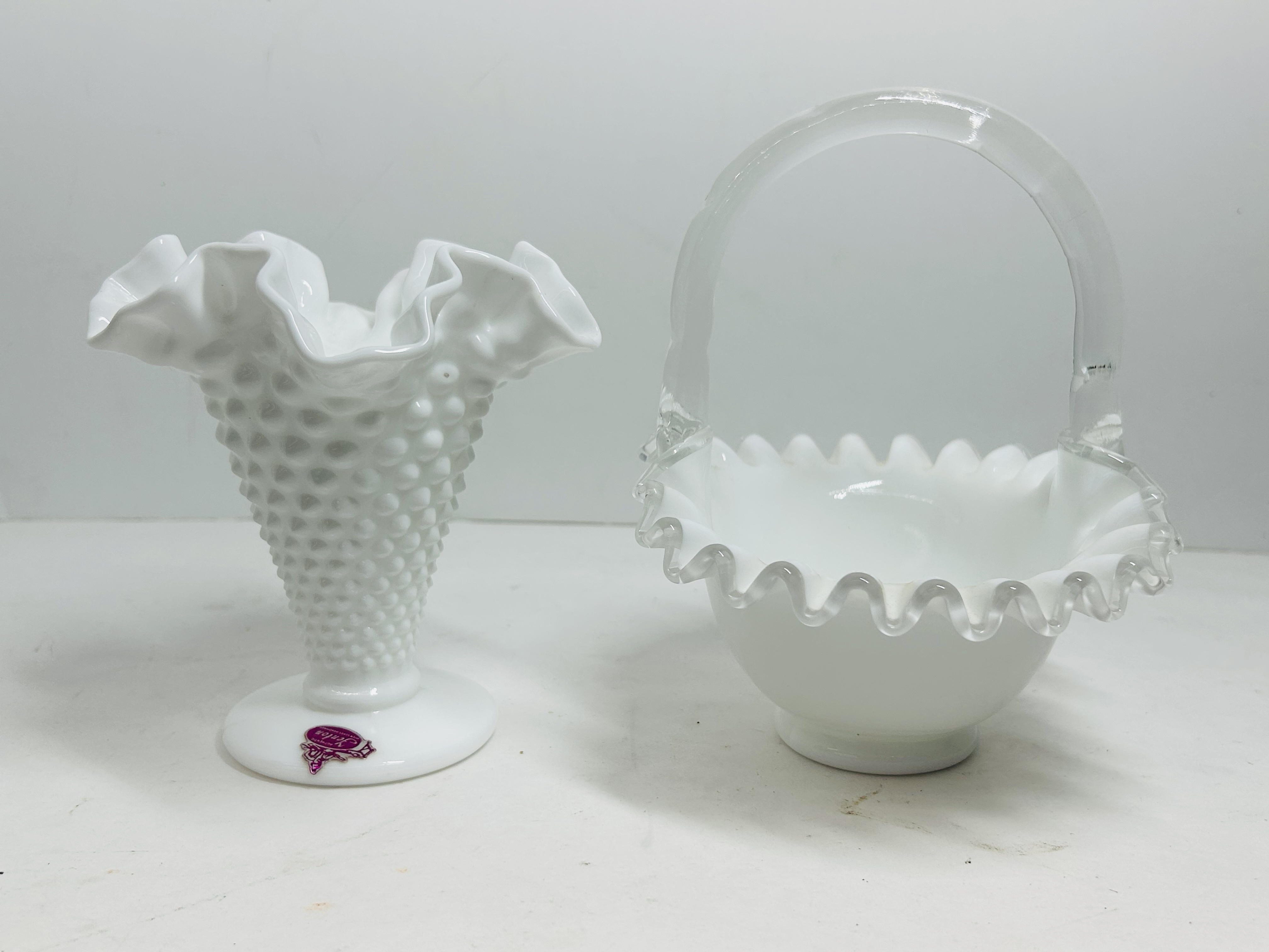 FENTON MILK GLASS ITEMS CIRCA 1970