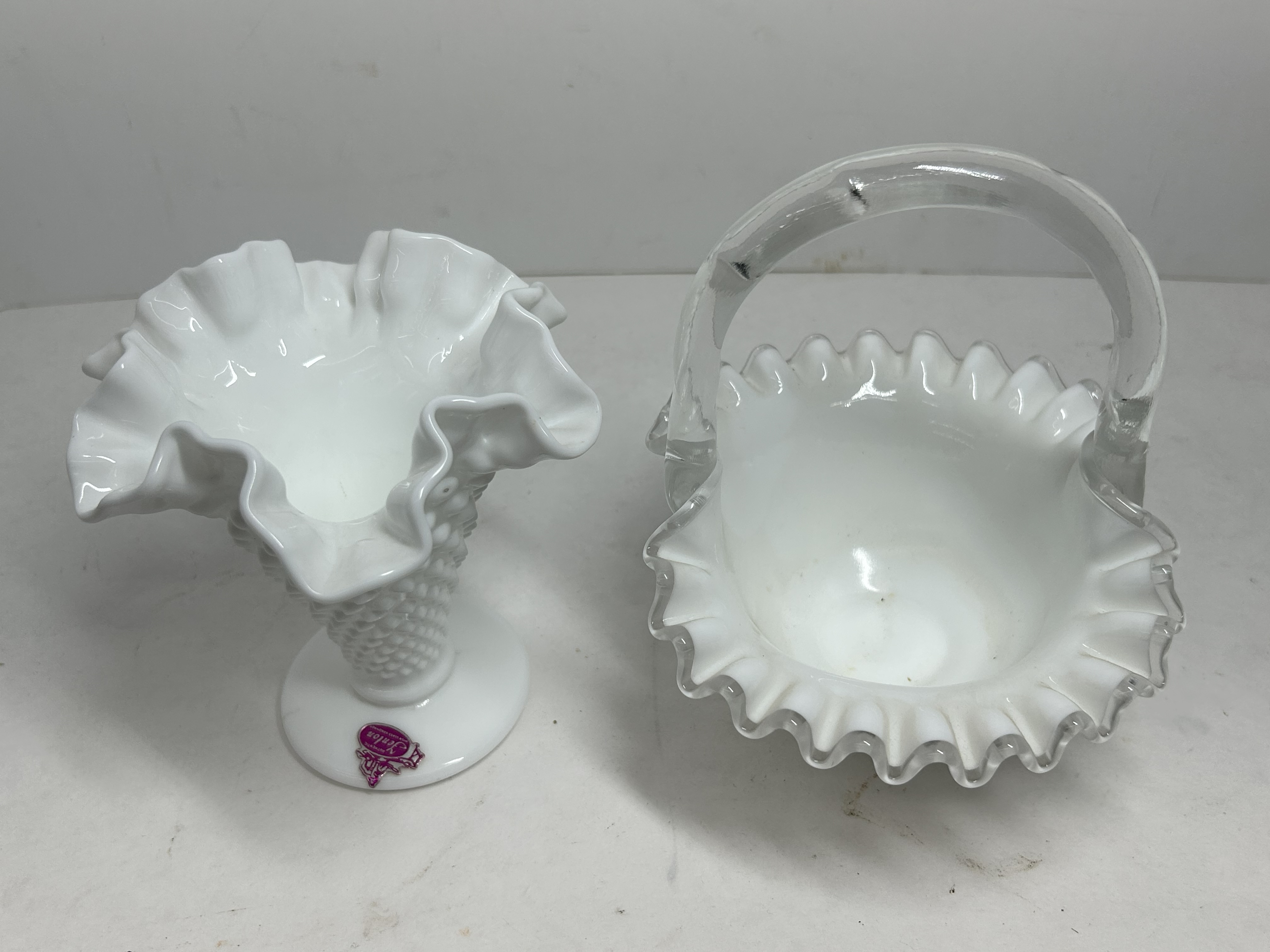 FENTON MILK GLASS ITEMS CIRCA 1970