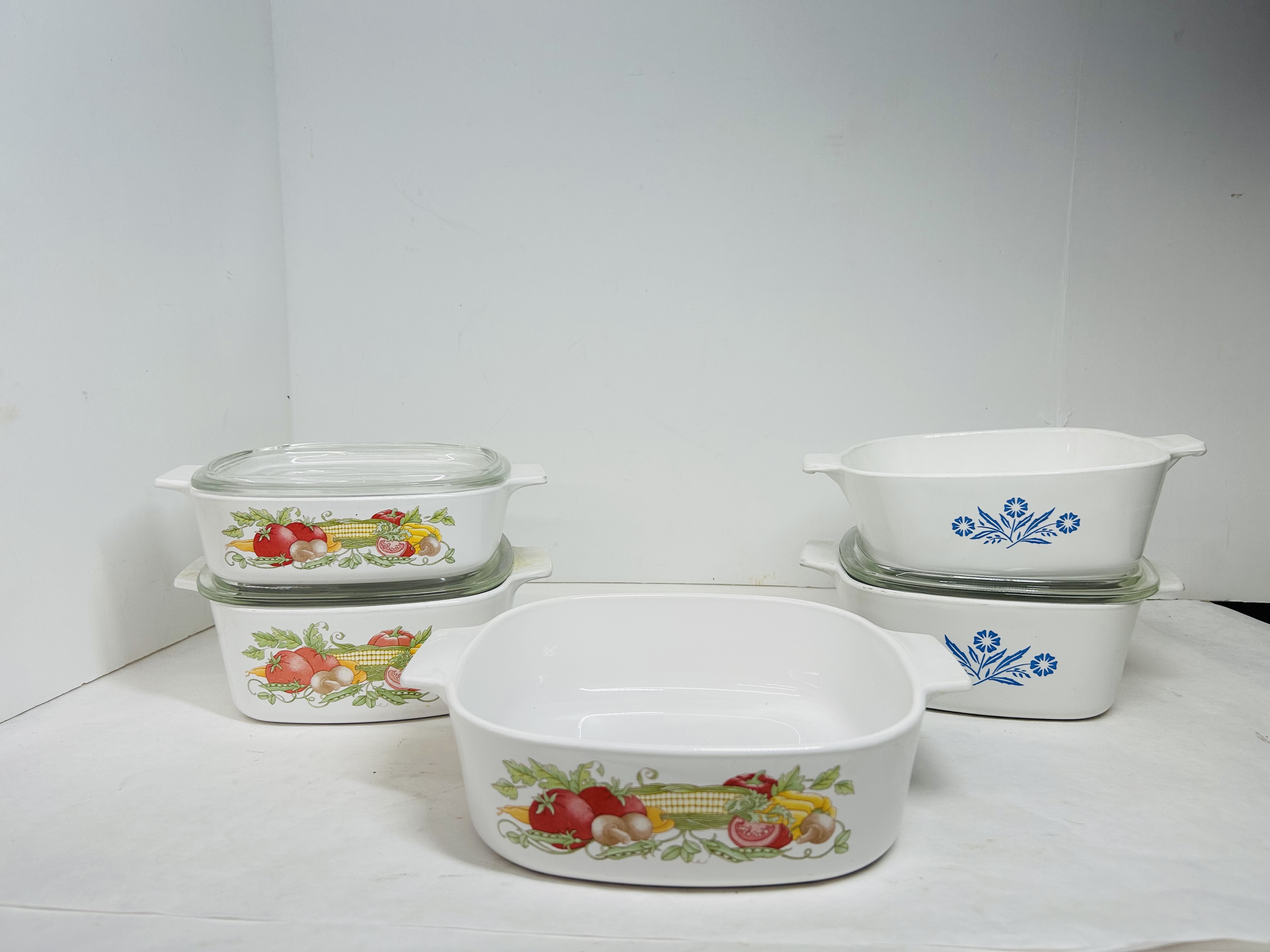 CORNING WARE GLASS-CERAMIC CASSEROLES, 1970S