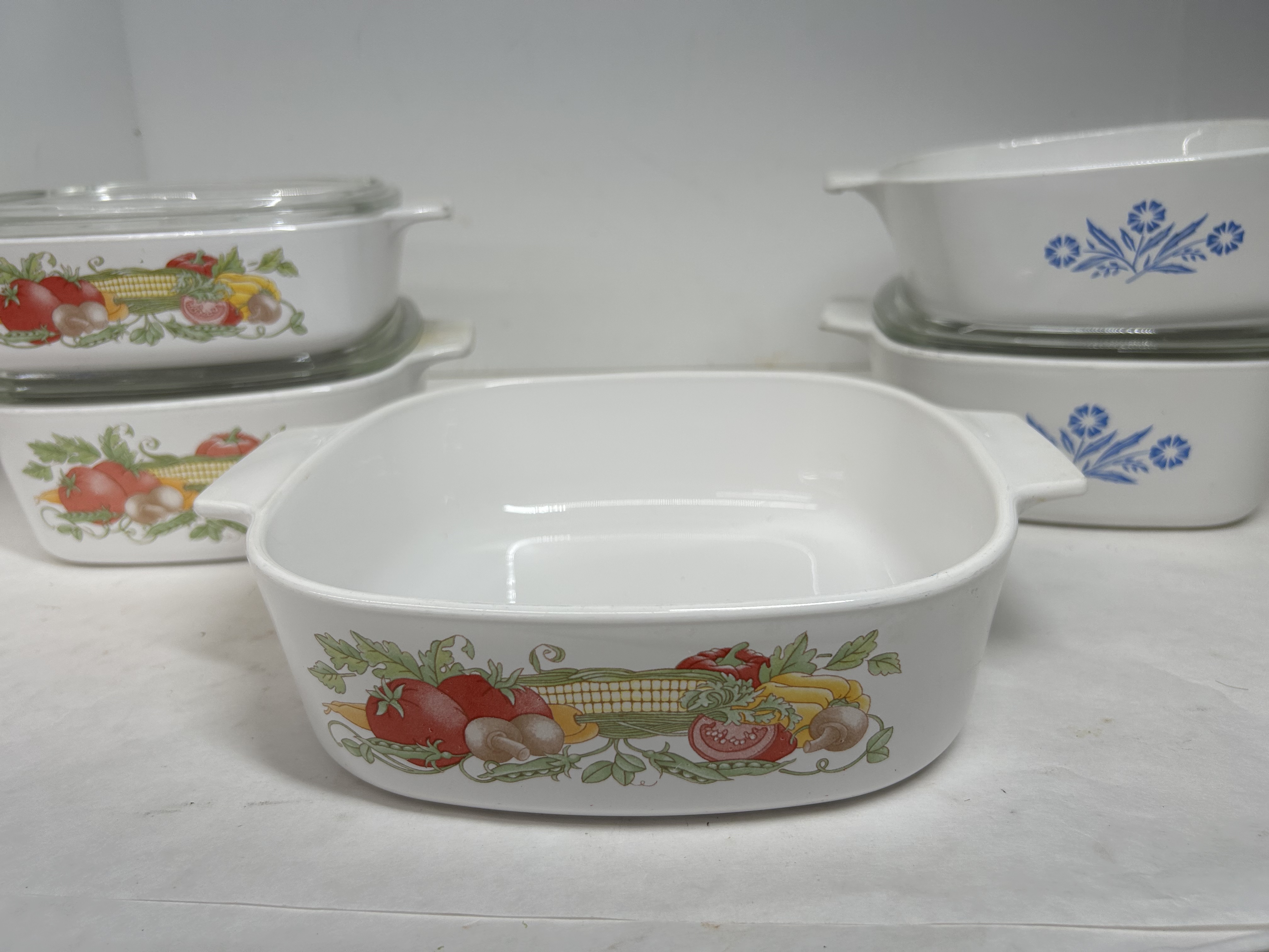 CORNING WARE GLASS-CERAMIC CASSEROLES, 1970S