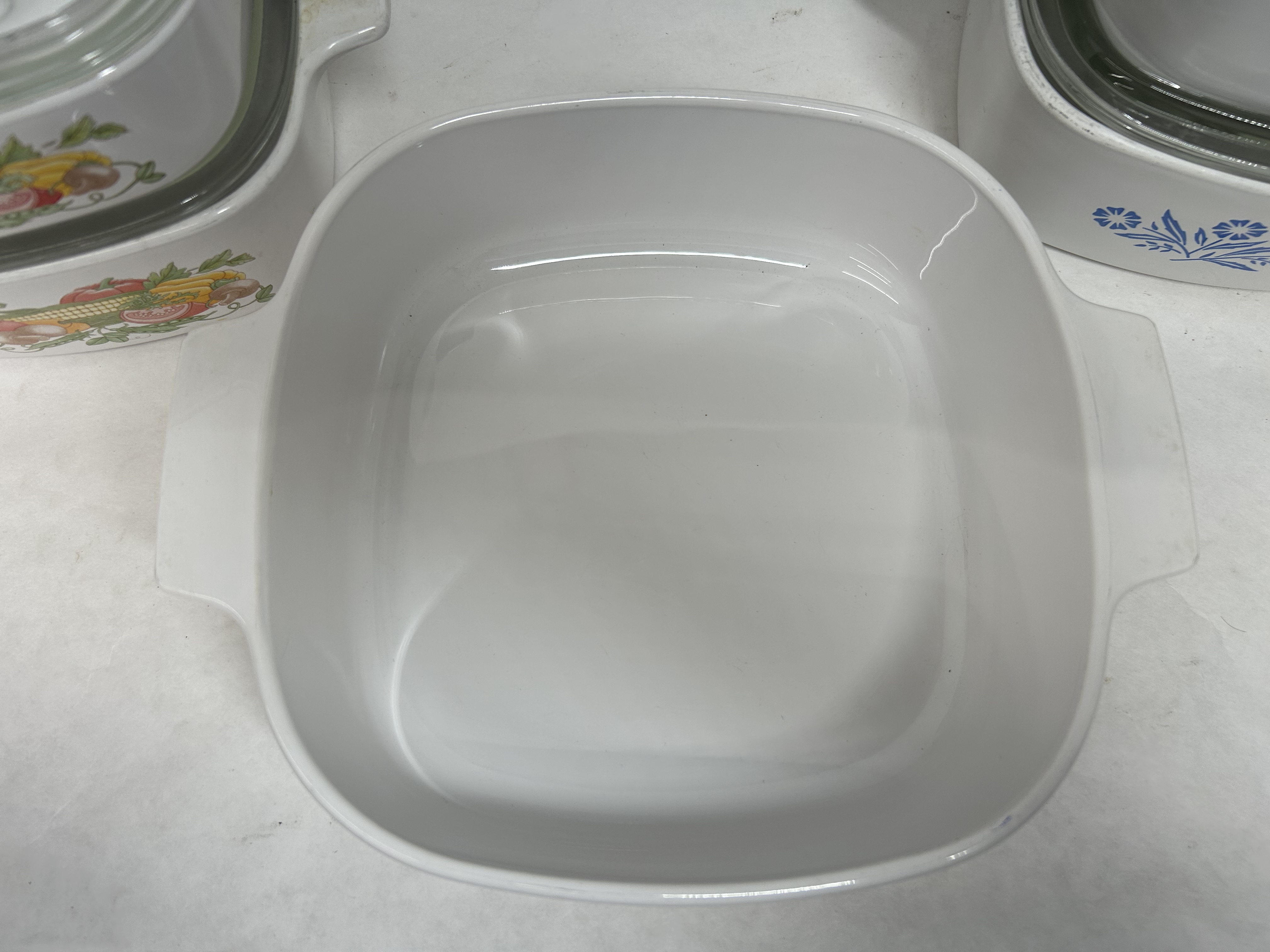 CORNING WARE GLASS-CERAMIC CASSEROLES, 1970S