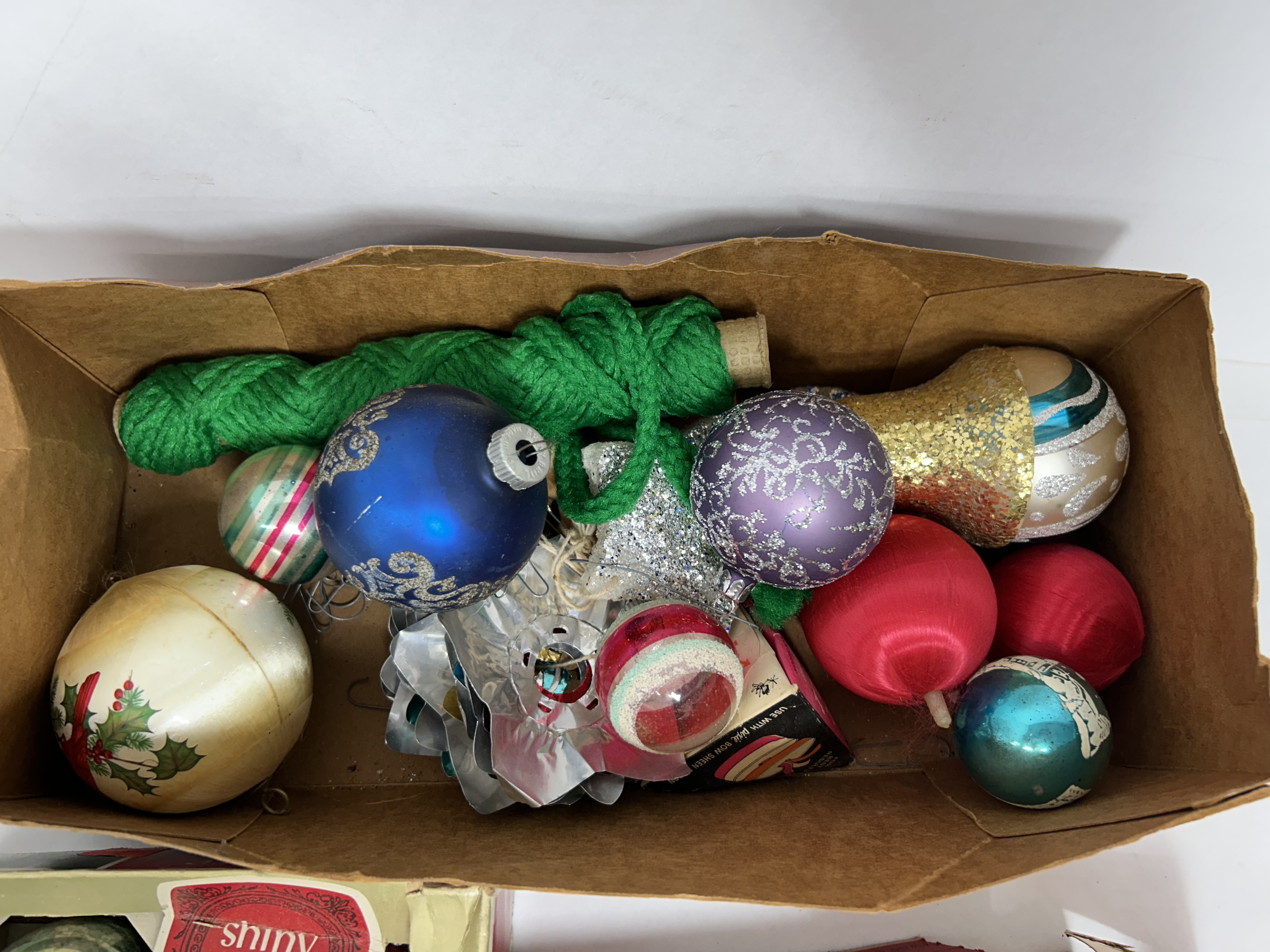 SHINY BRITE GLASS CHRISTMAS ORNAMENTS
