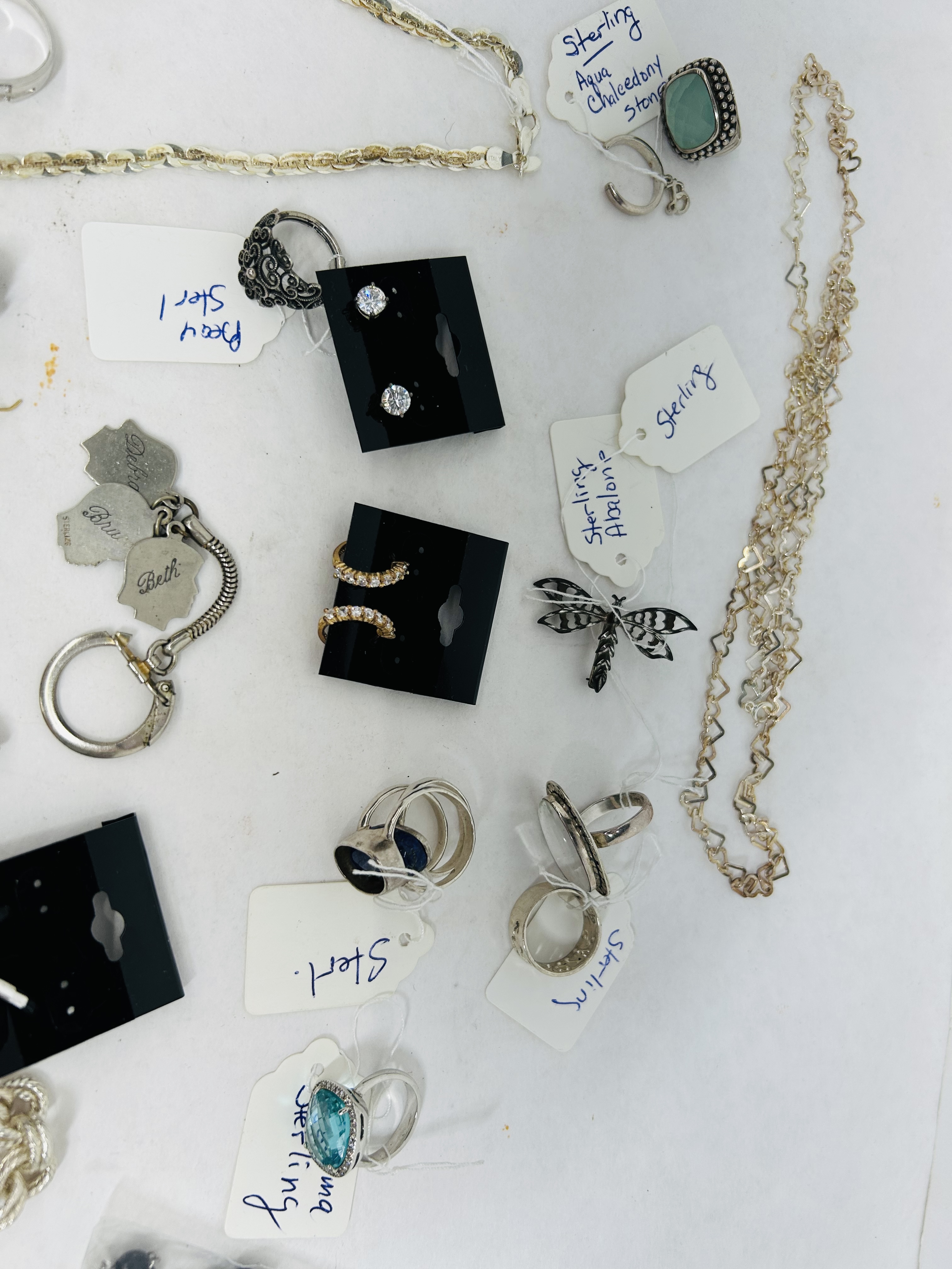 COLLECTION OF STERLING AND COSTUME JEWELRY