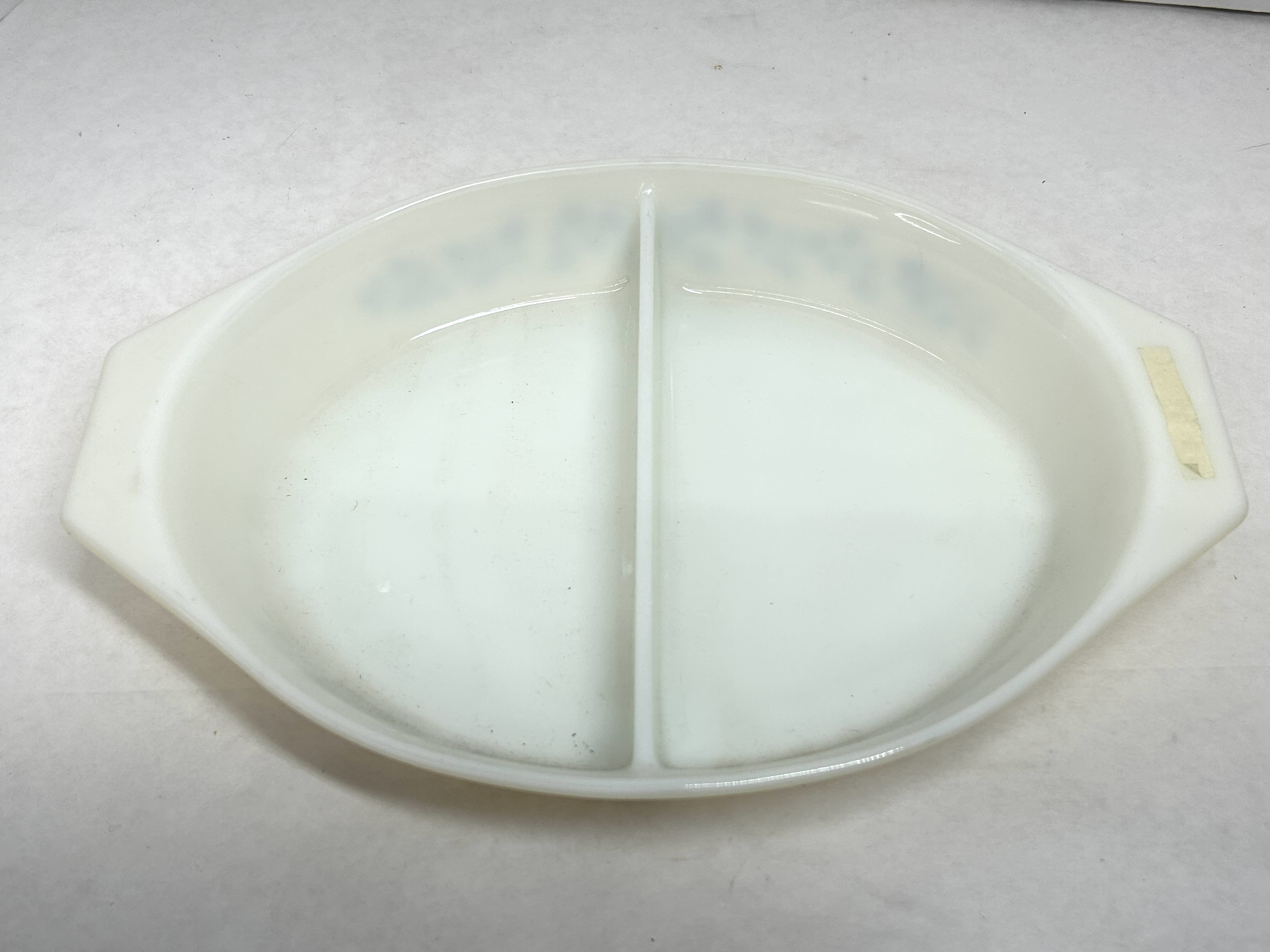 PYREX GOLD ACORN MILK GLASS CASSEROLE, CIRCA 1960