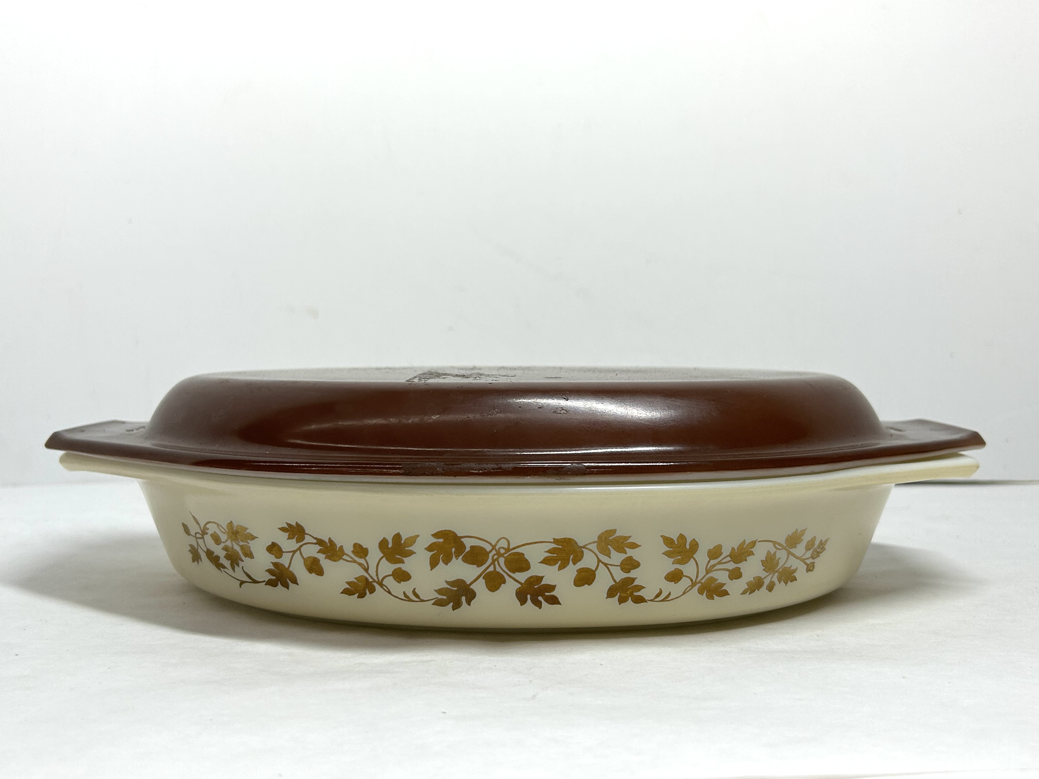 PYREX WOODLAND OVAL CASSEROLE, 1978-1983