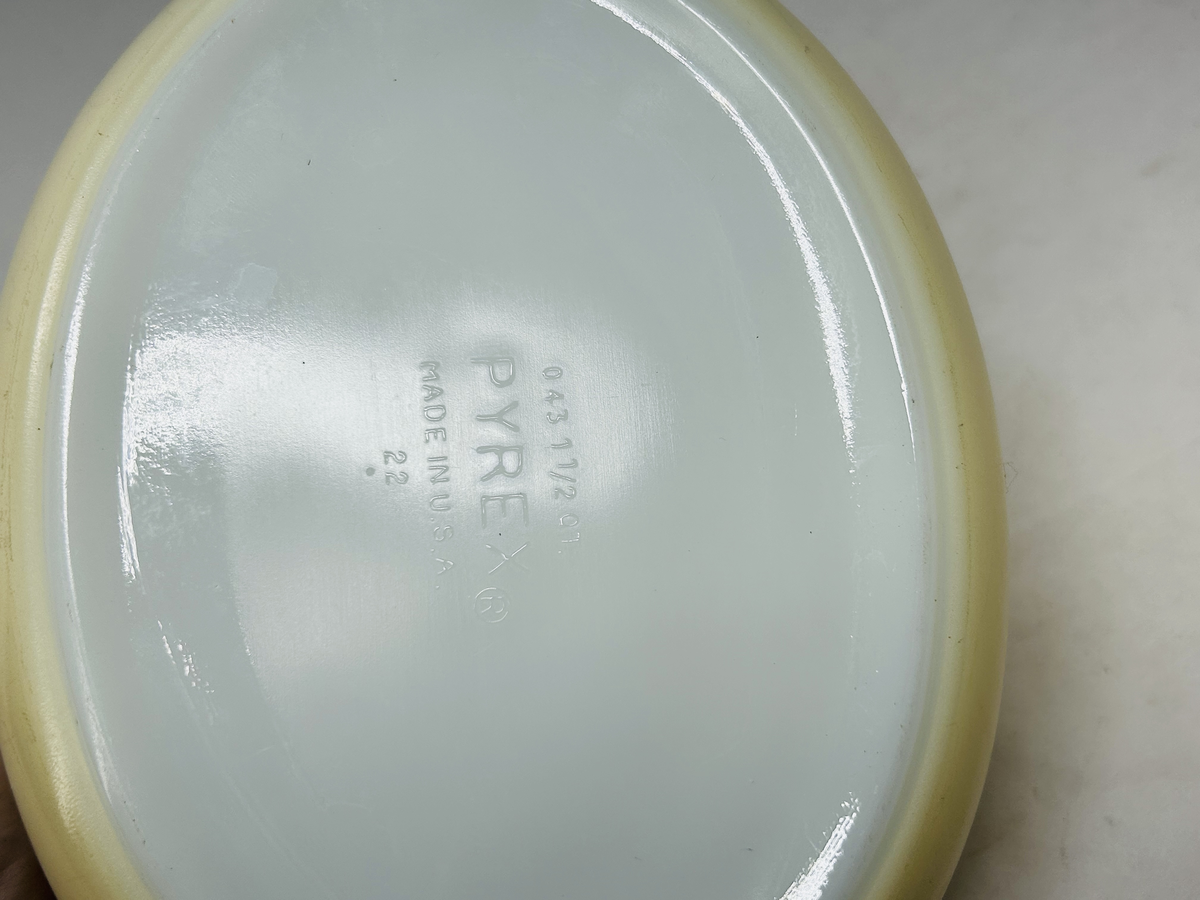 PYREX GOLDEN ACORN OPAL CASSEROLE, 1960