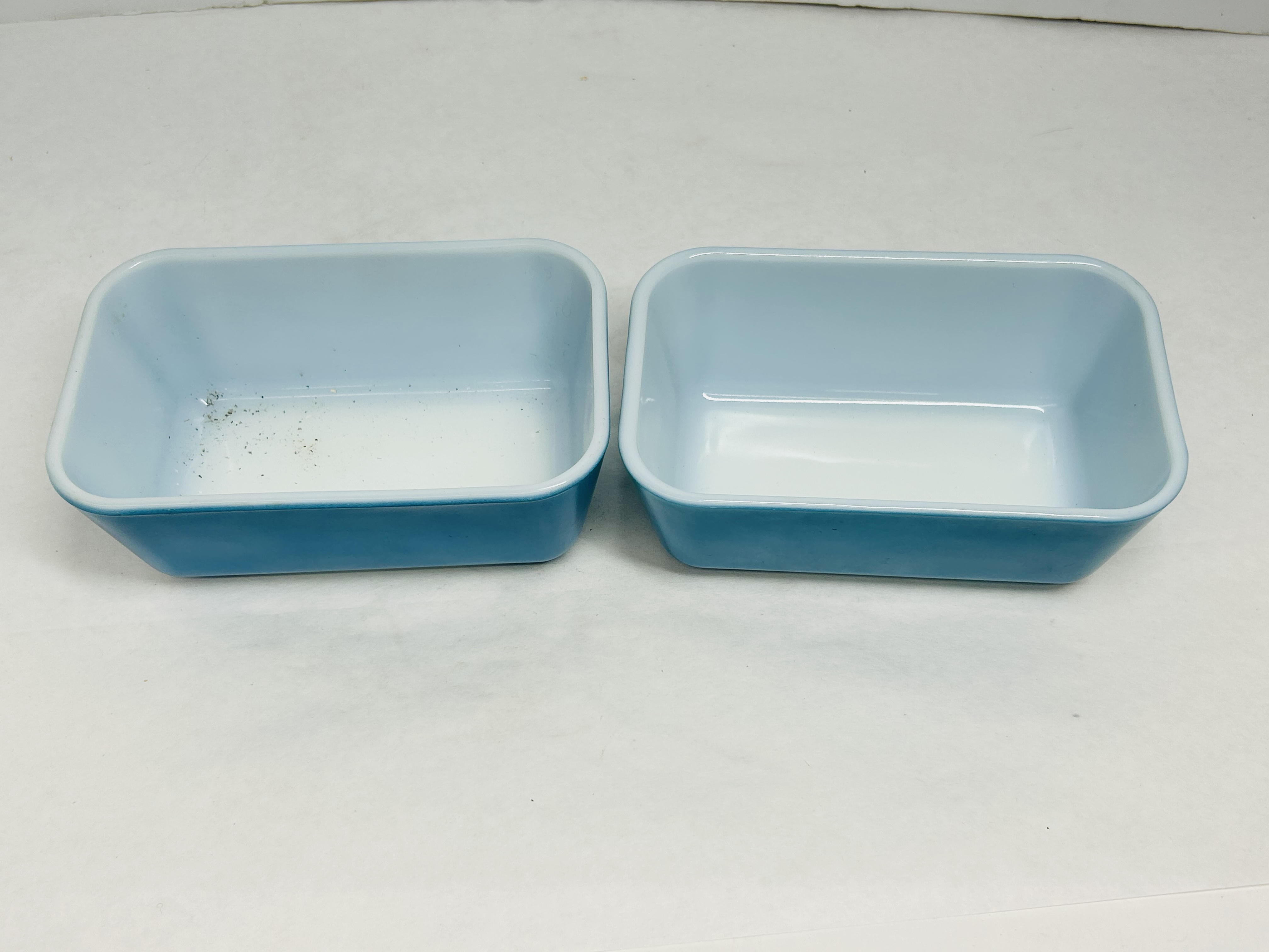 PYREX BLUE GLASS DISHES