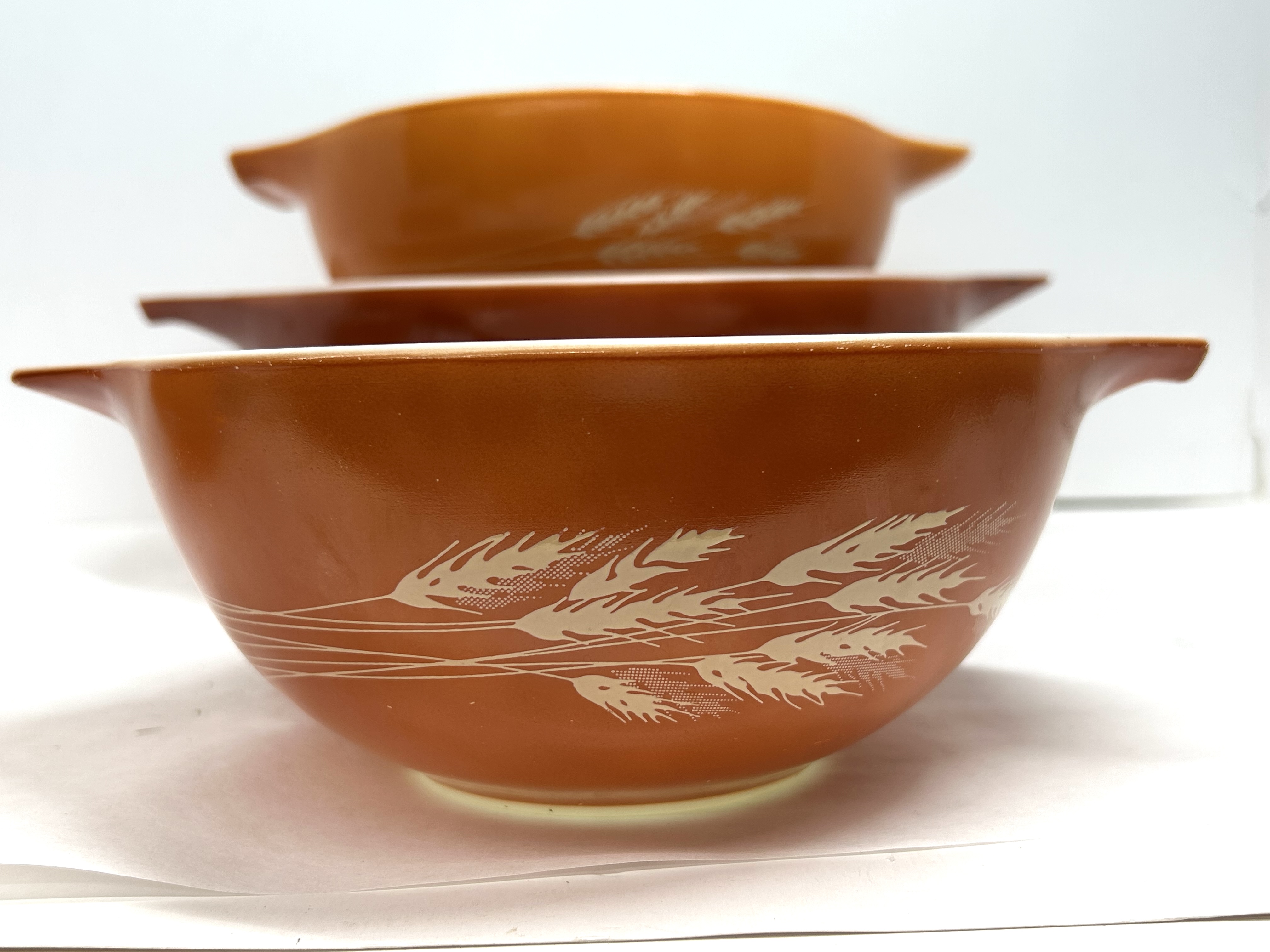 PYREX AUTUMN HARVEST CINDERELLA BOWLS, 1980
