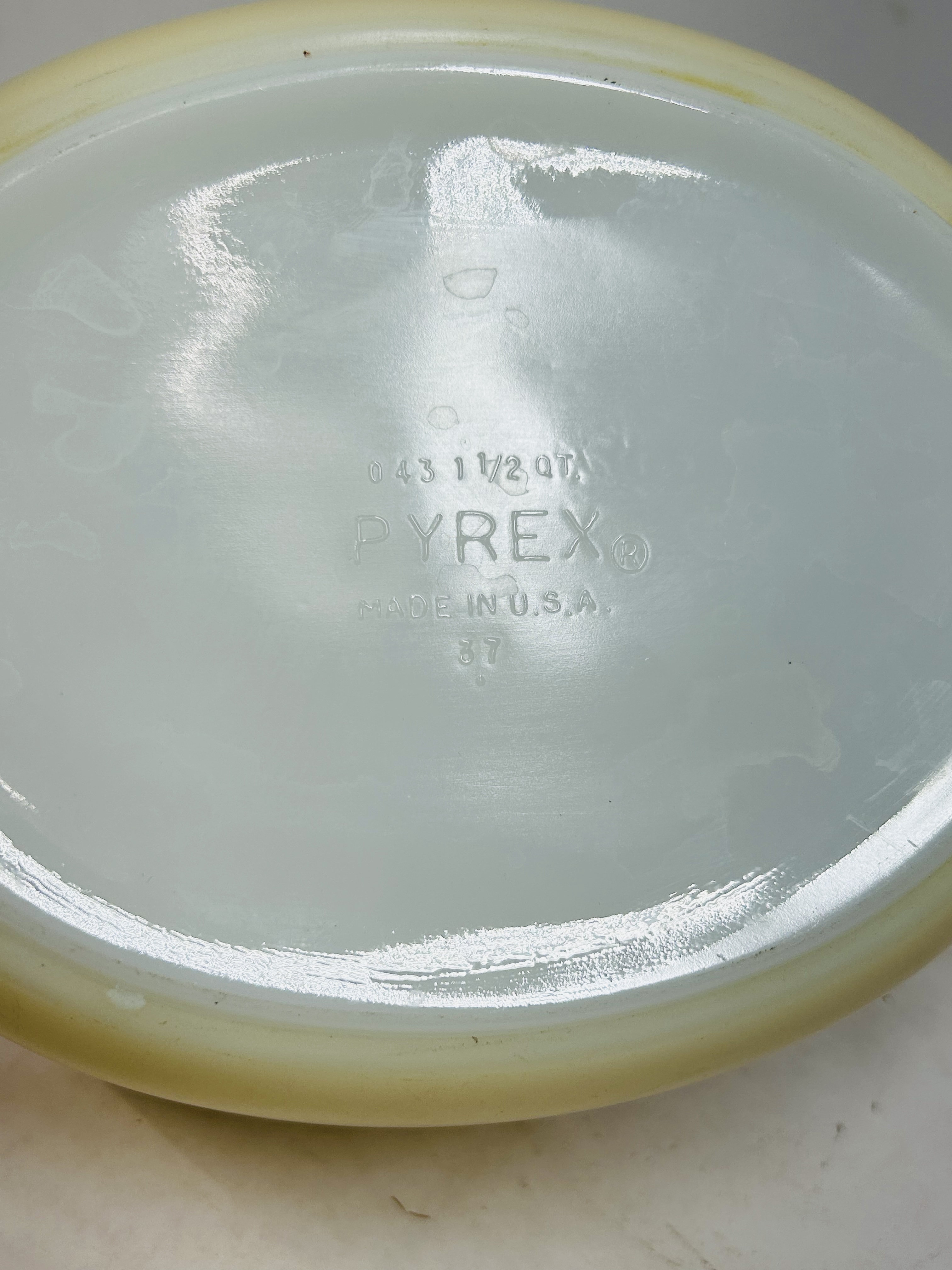 PYREX GOLDEN ACORN OPAL CASSEROLE, VINTAGE
