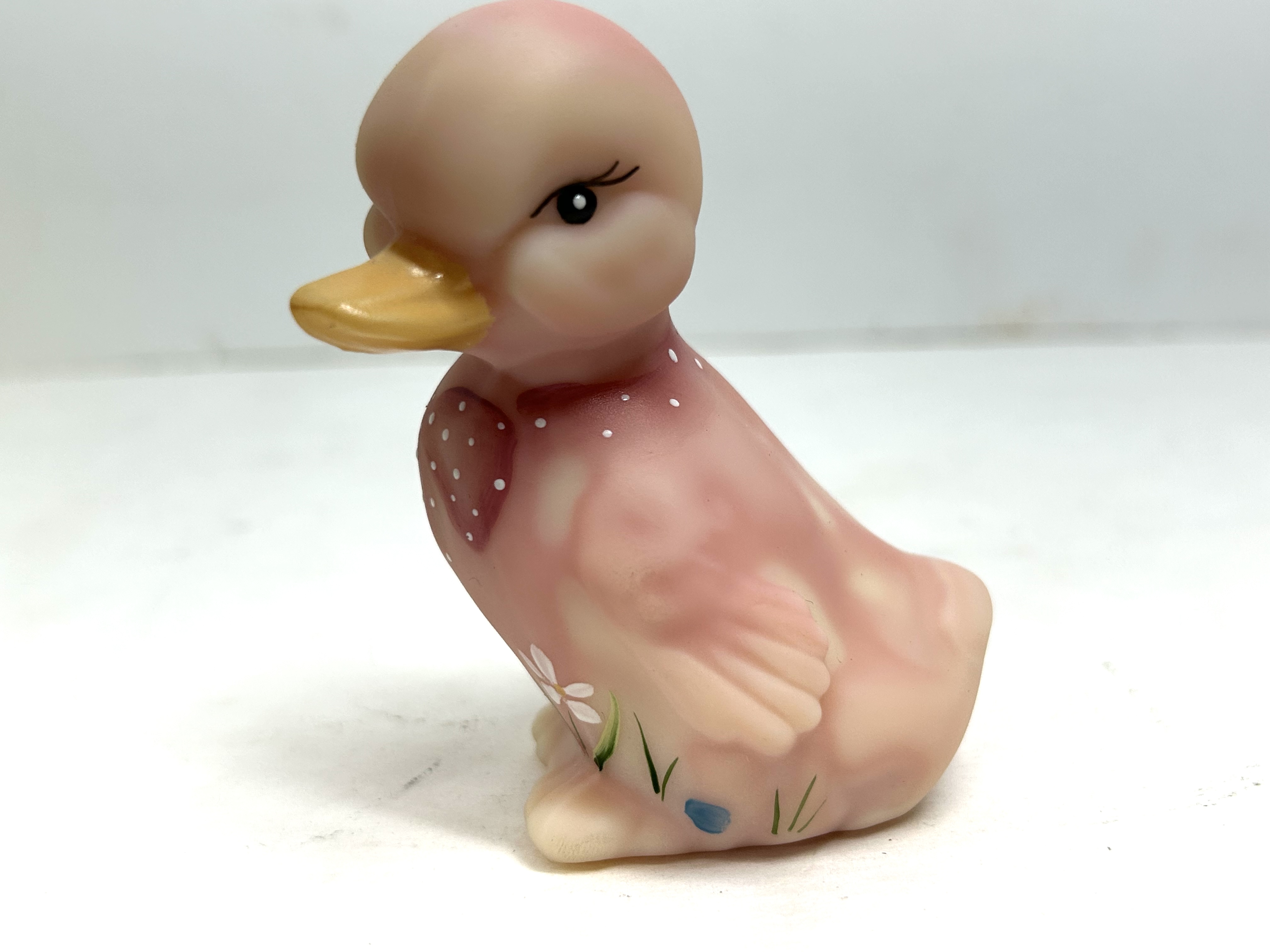 FENTON BURMESE GLASS DUCKLING, 2003