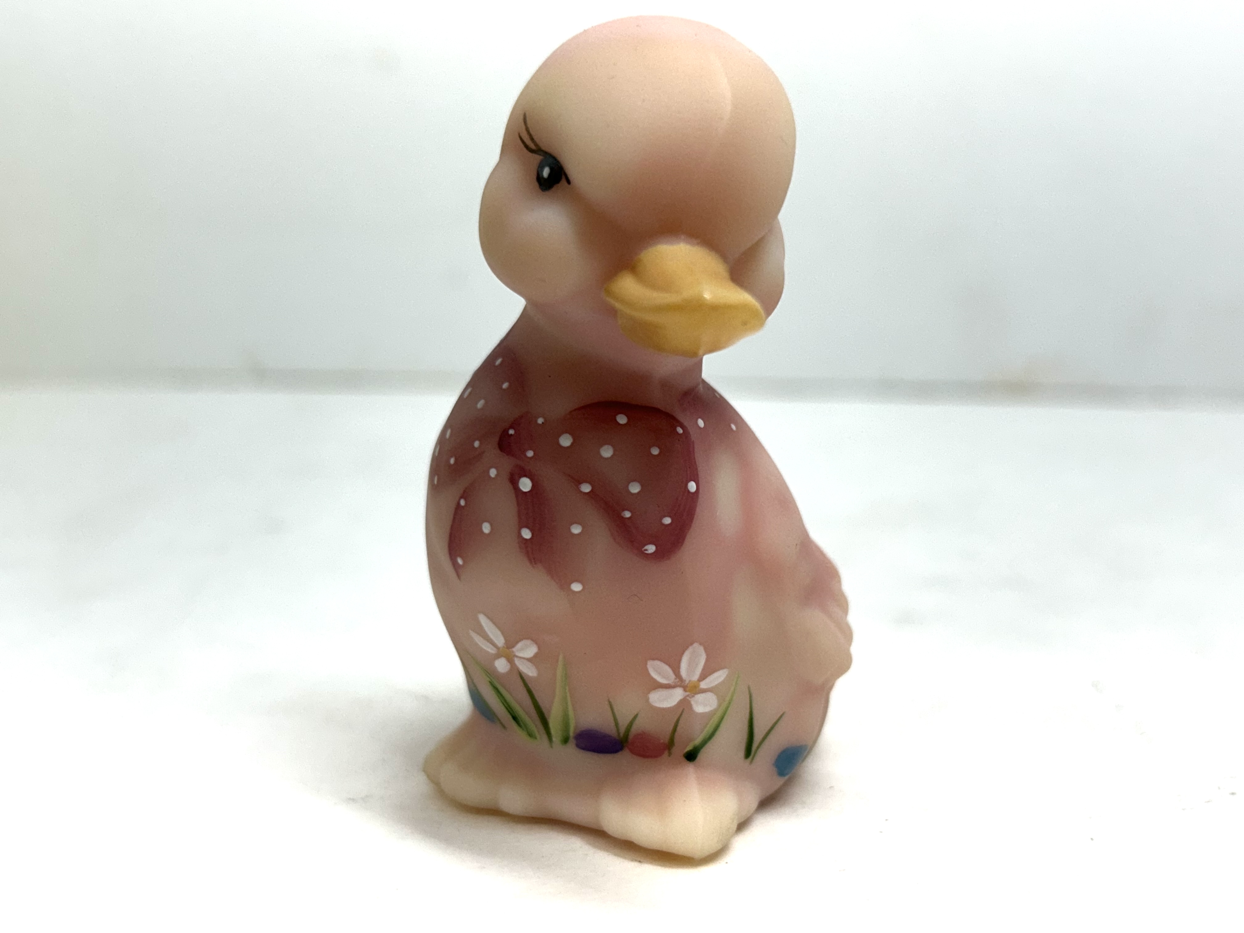FENTON BURMESE GLASS DUCKLING, 2003