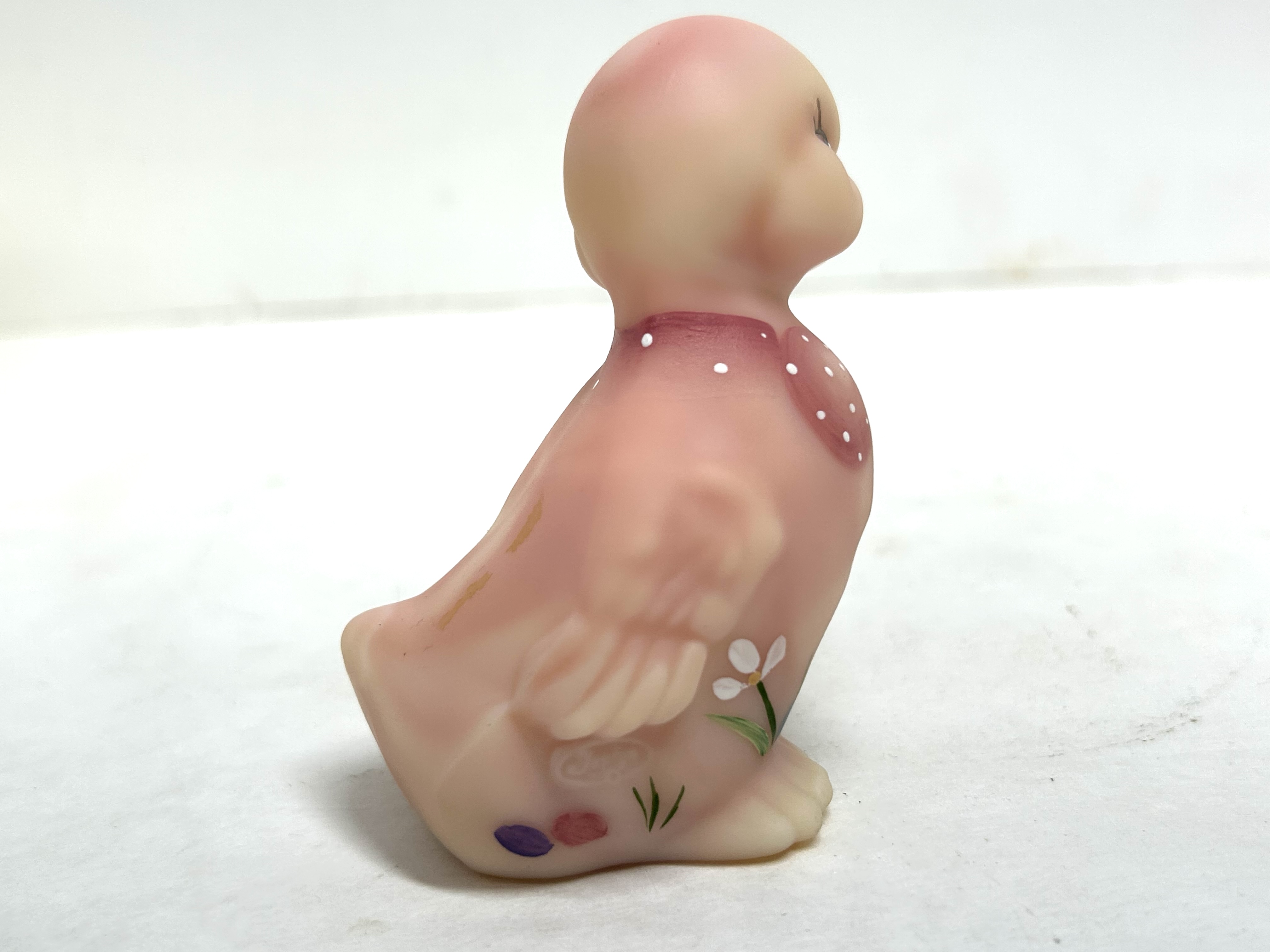 FENTON BURMESE GLASS DUCKLING, 2003