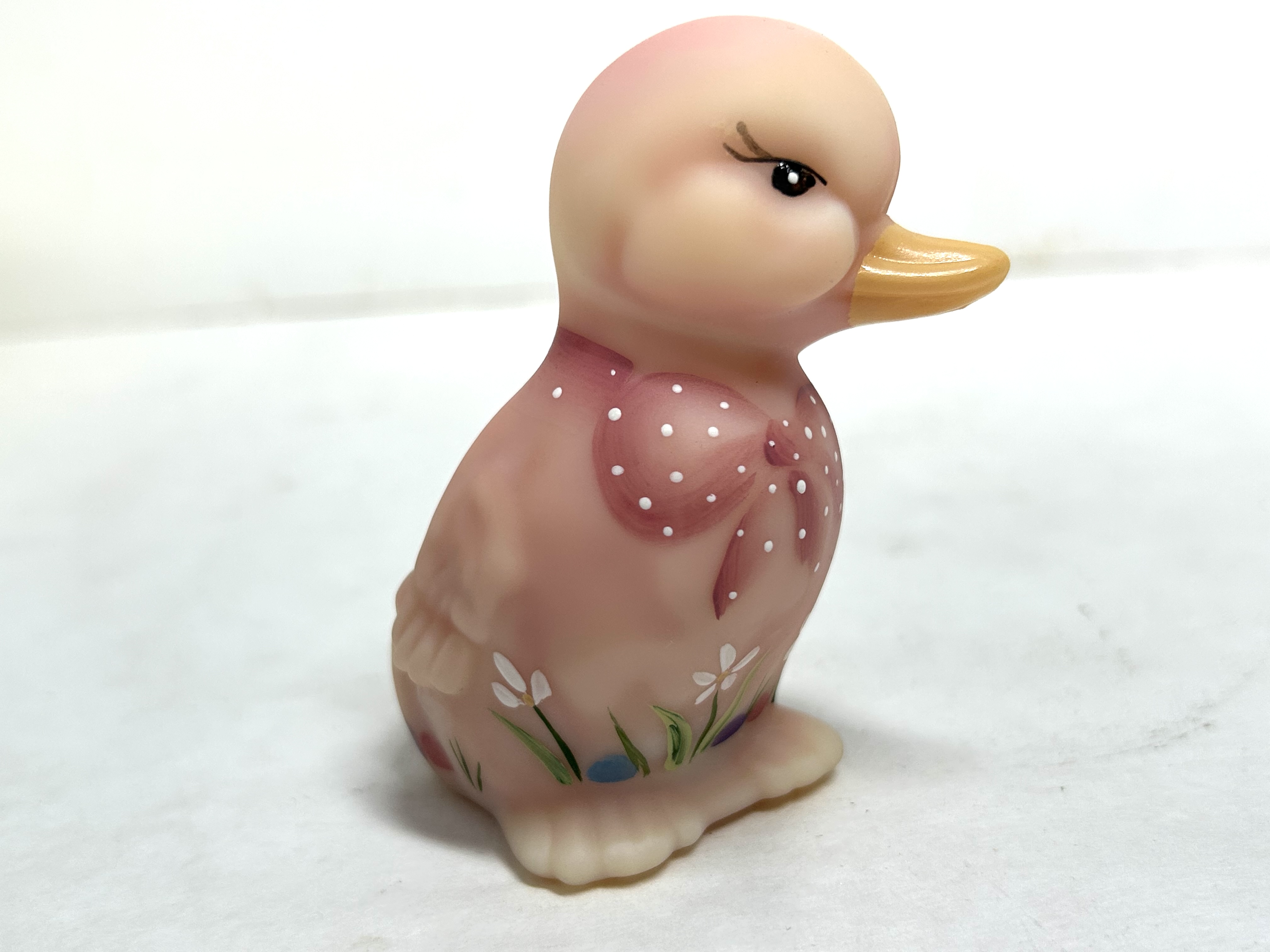 FENTON BURMESE GLASS DUCKLING, 2003