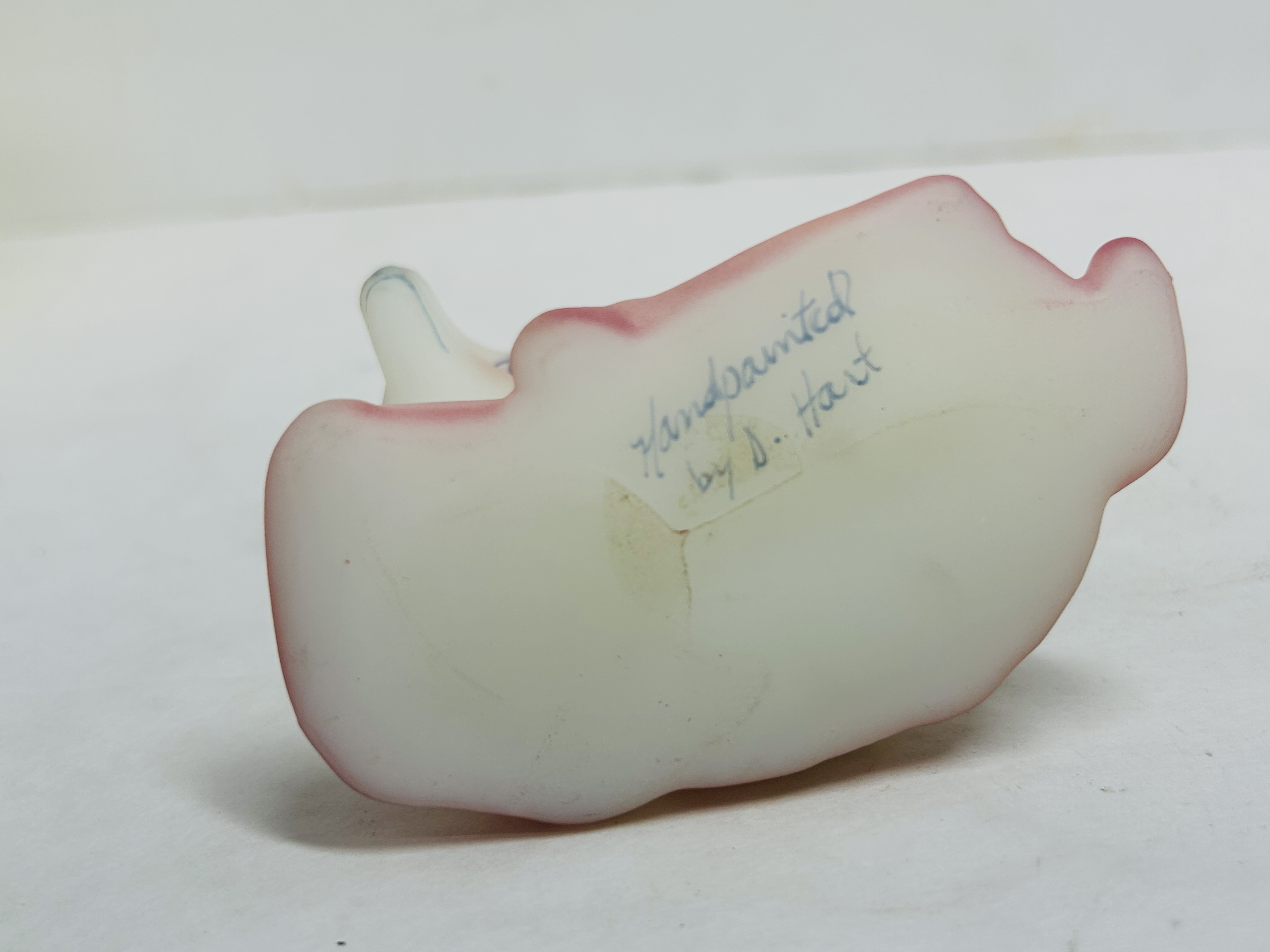 FENTON BURMESE GLASS DEER FIGURINE