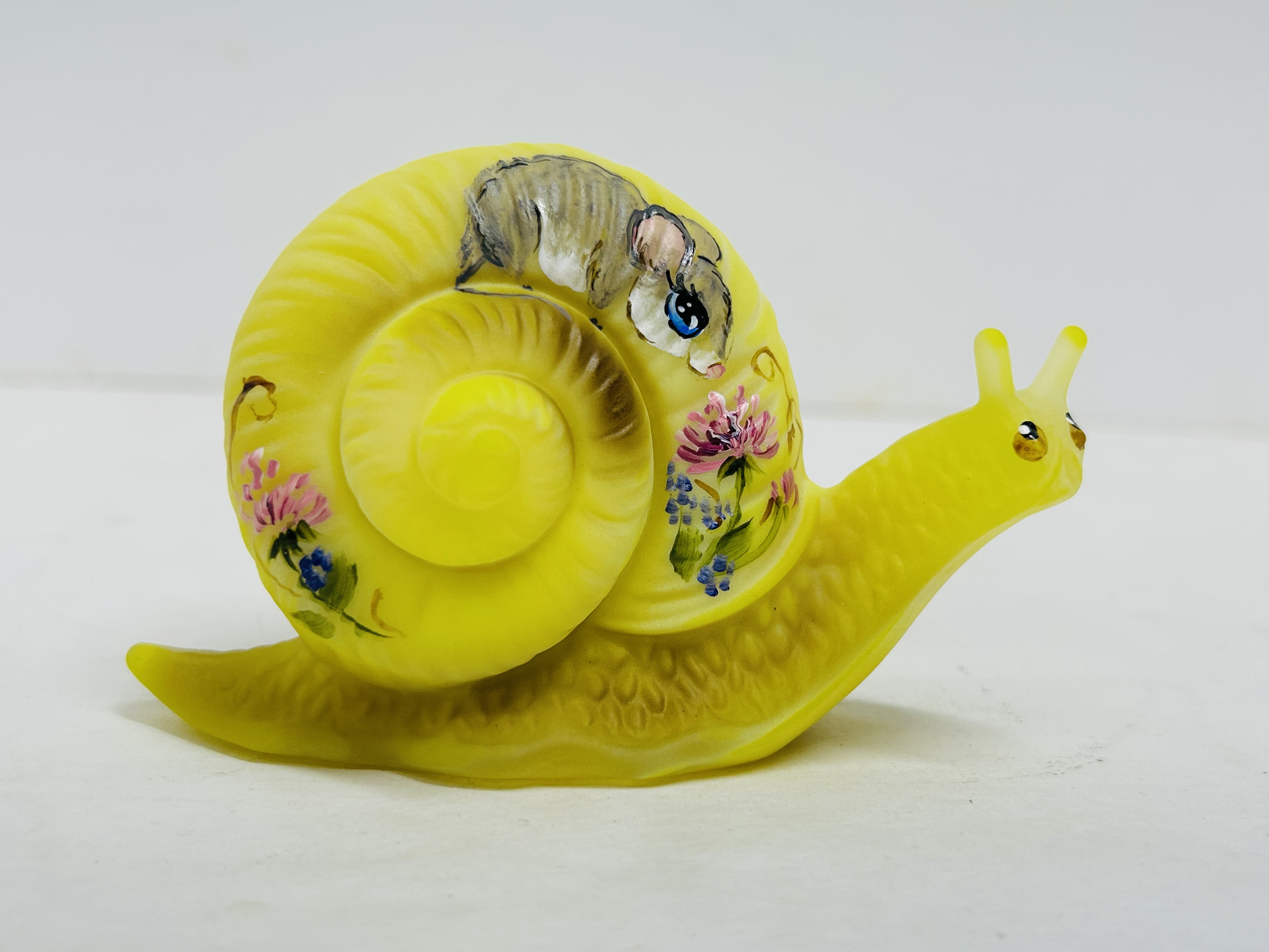 FENTON YELLOW GLASS SNAIL, 2024