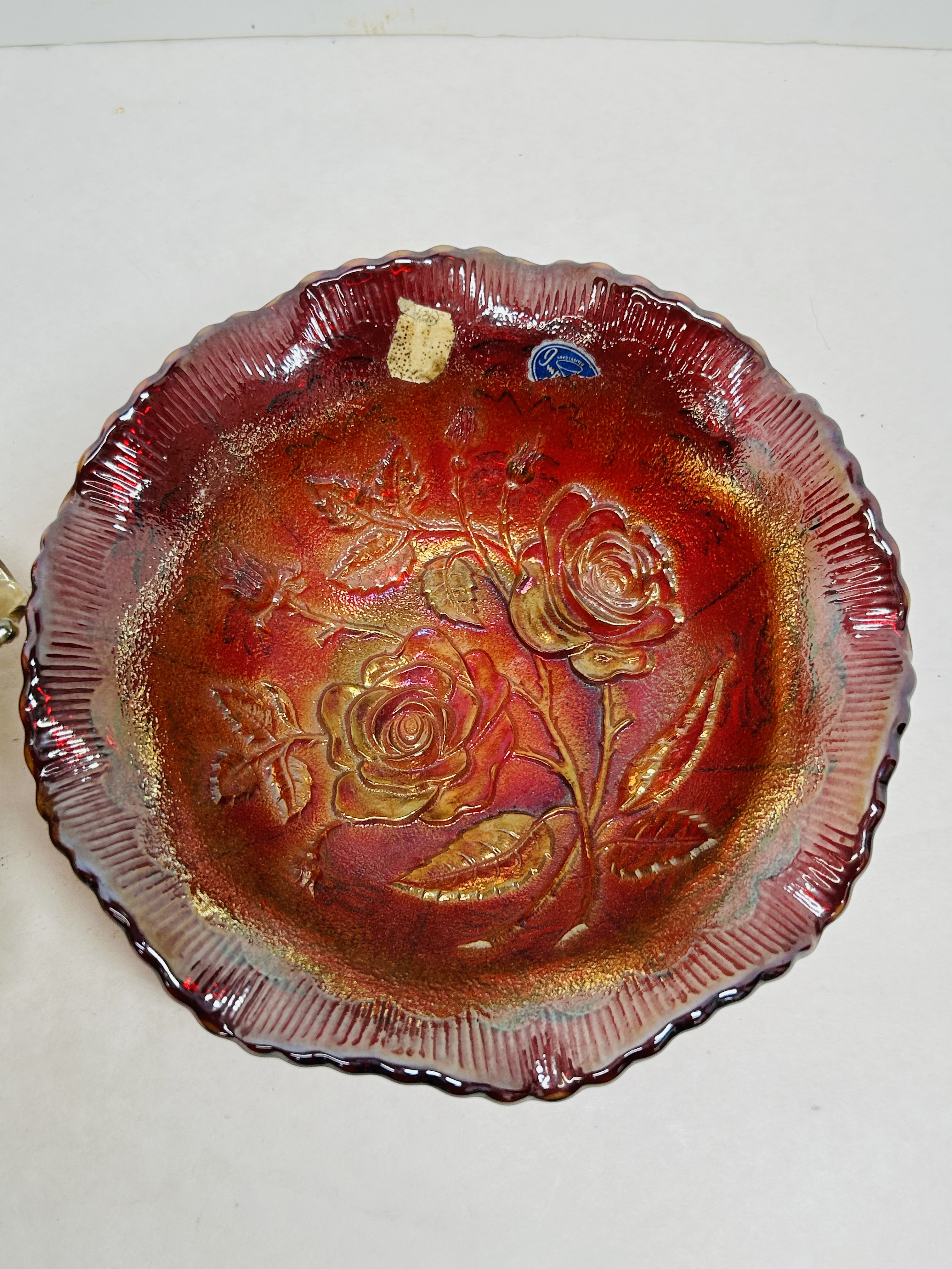 IMPERIAL GLASS TWO CARNIVAL GLASS BOWLS 20TH CENTURY