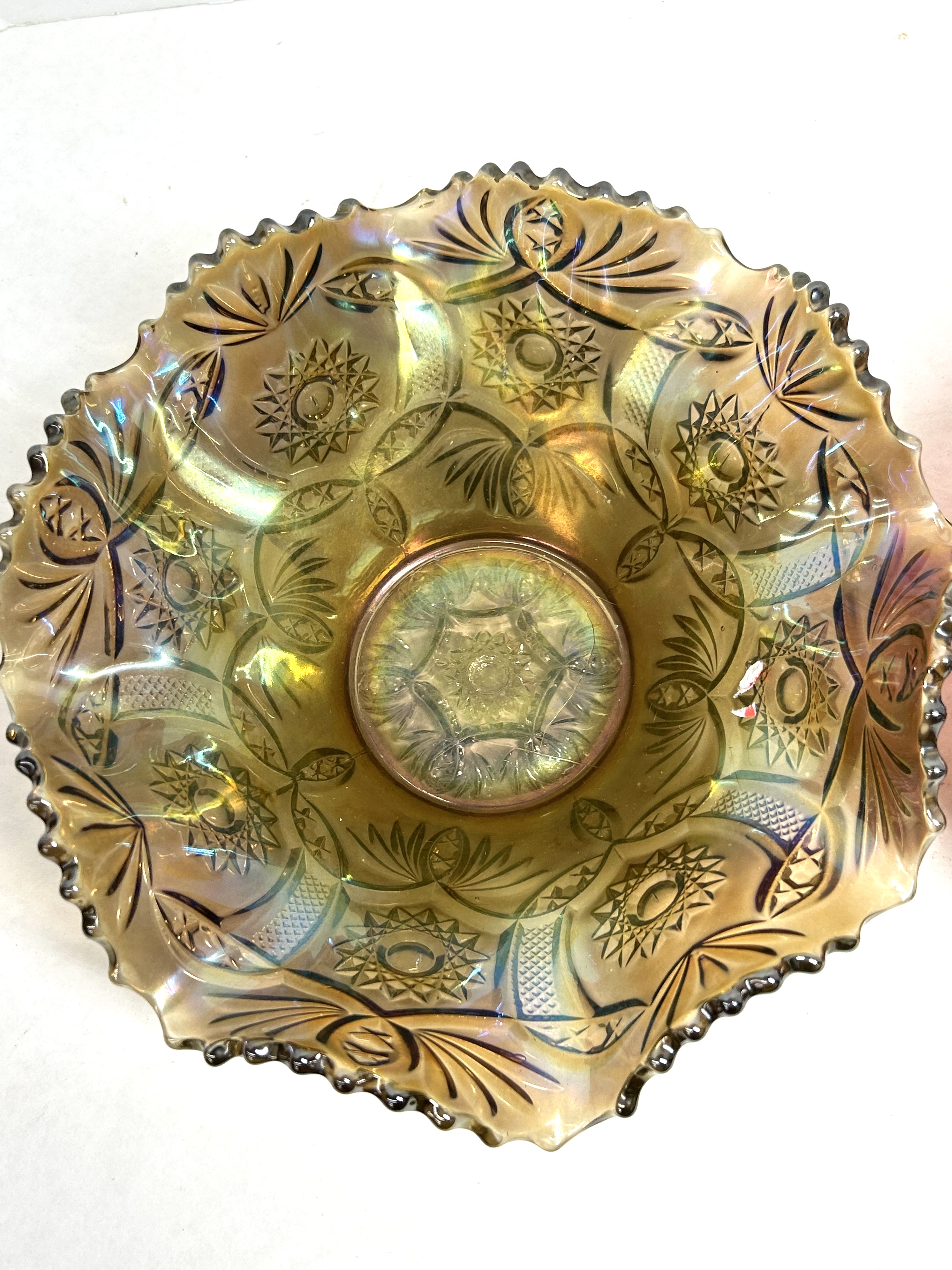 IMPERIAL GLASS TWO CARNIVAL GLASS BOWLS 20TH CENTURY