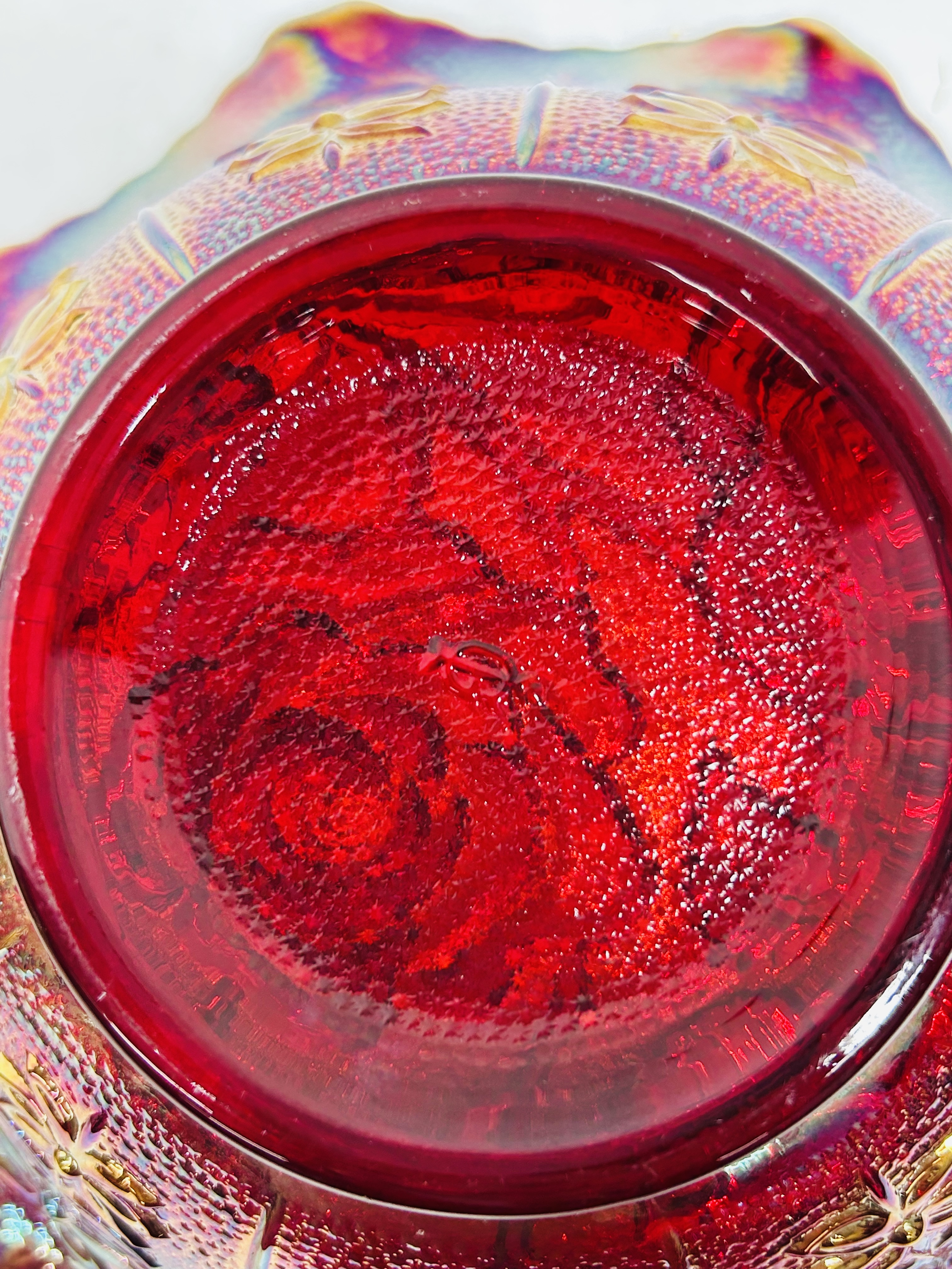 IMPERIAL GLASS TWO CARNIVAL GLASS BOWLS 20TH CENTURY