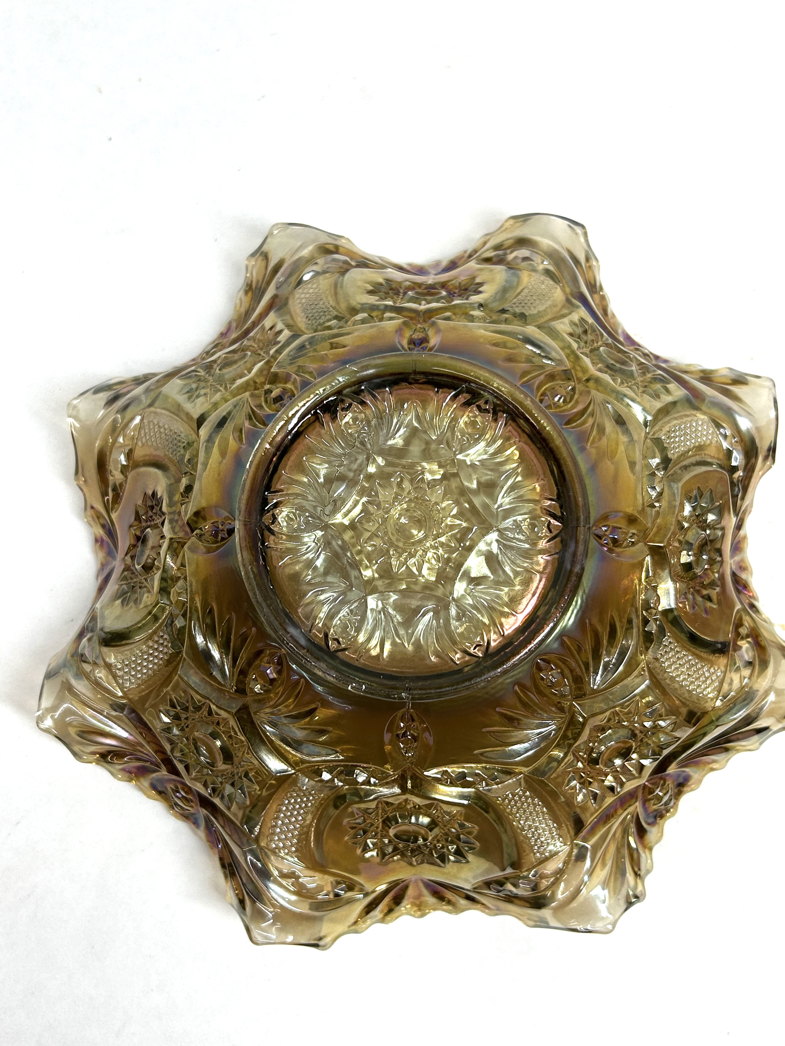 IMPERIAL GLASS TWO CARNIVAL GLASS BOWLS 20TH CENTURY