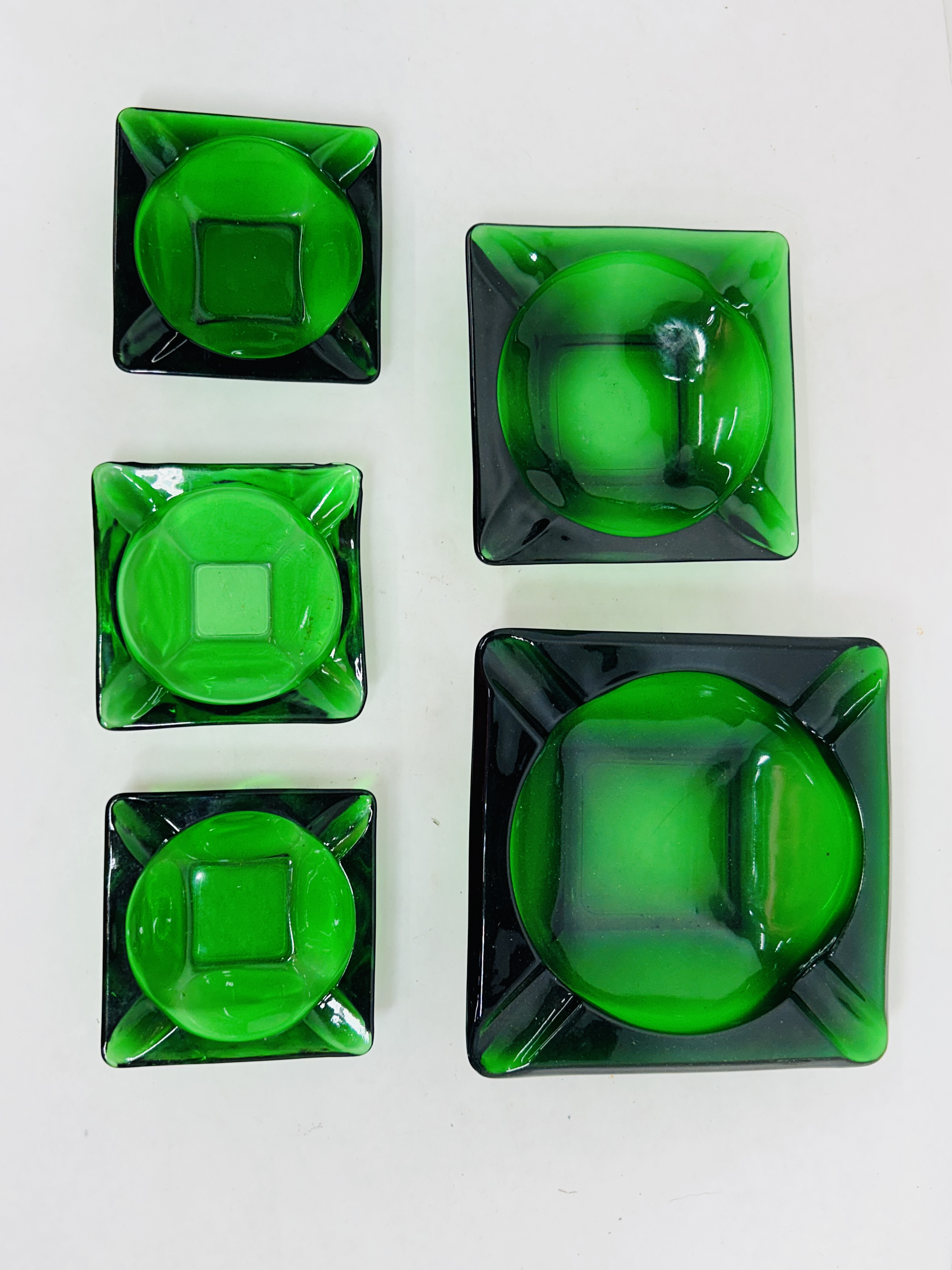 ANCHOR HOCKING GLASS ASHTRAYS, 1950S