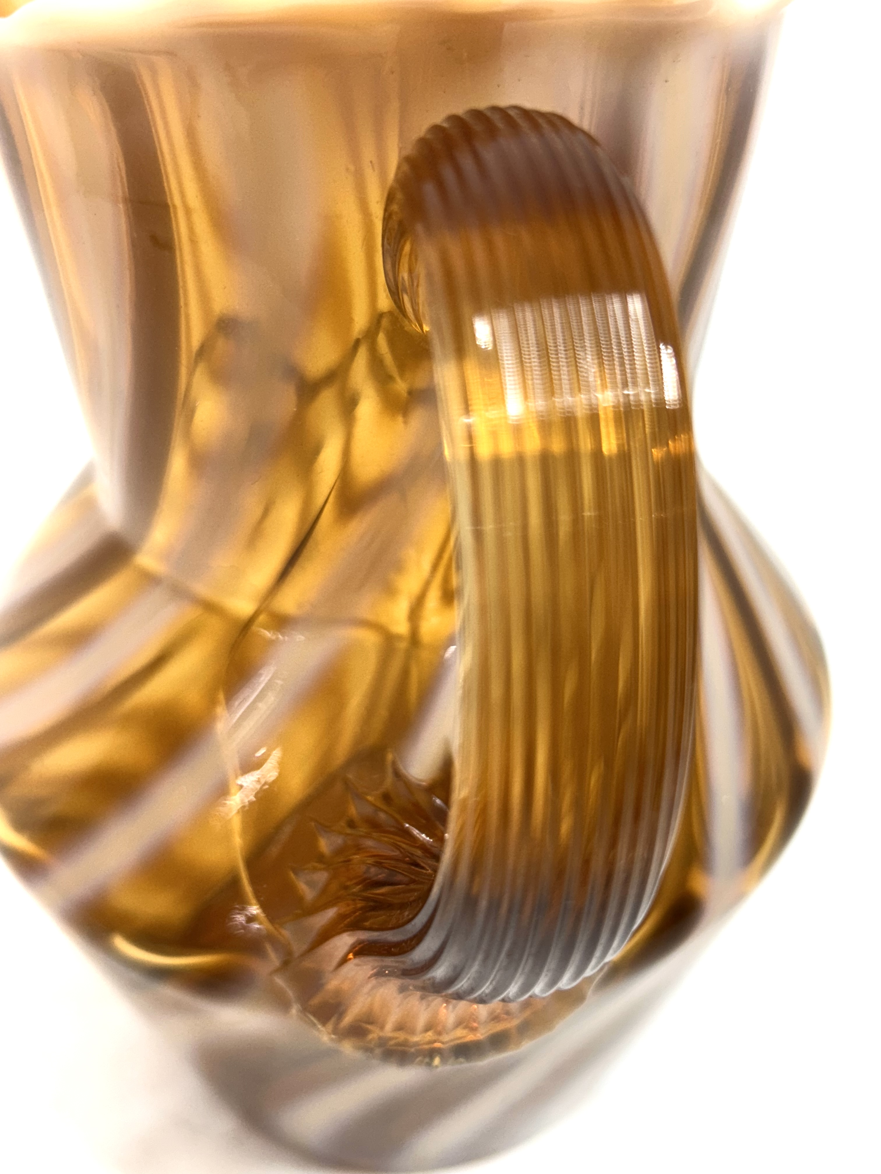 FENTON AUTUMN GOLD OPALESCENT PITCHER
