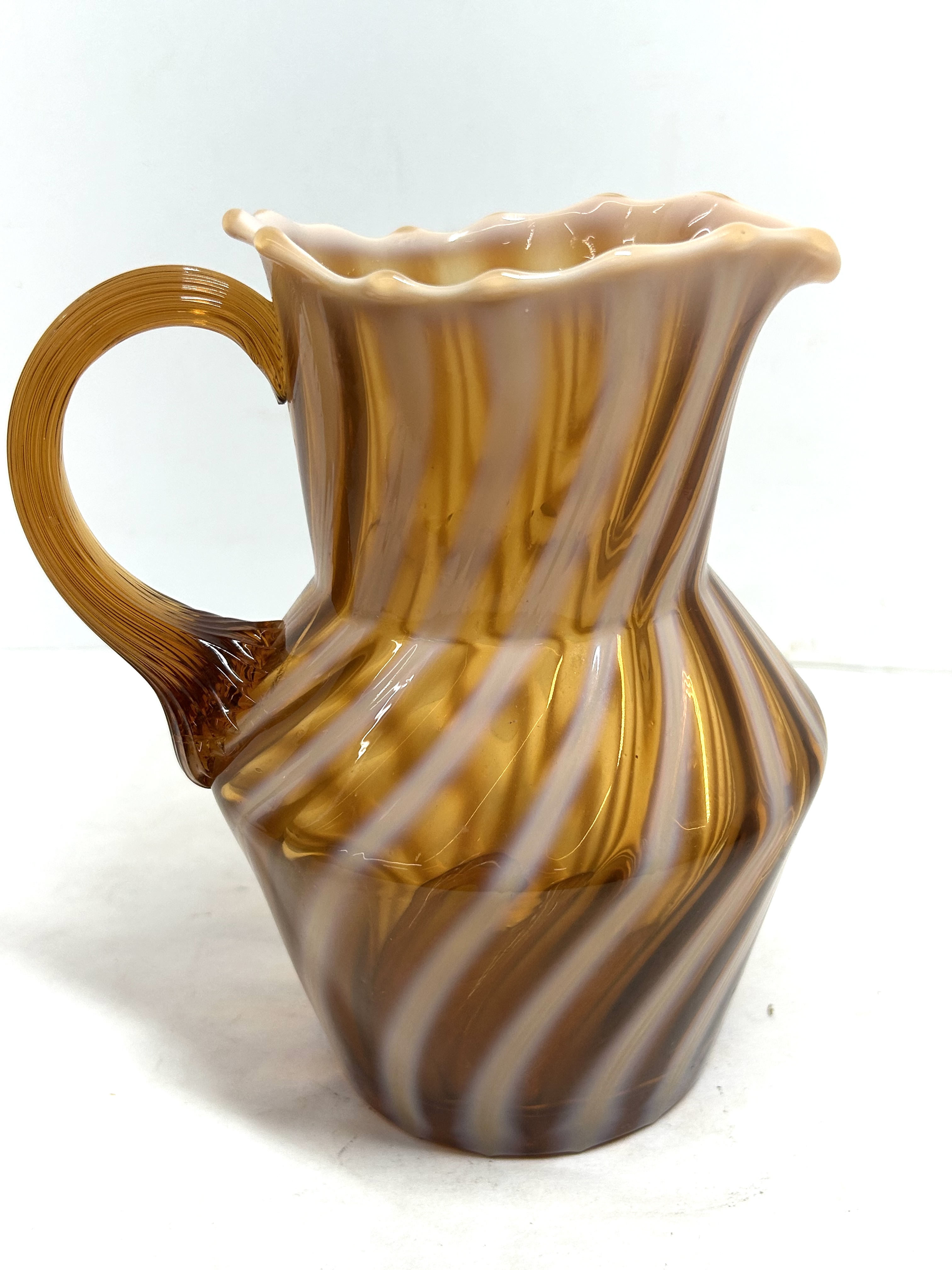 FENTON AUTUMN GOLD OPALESCENT PITCHER