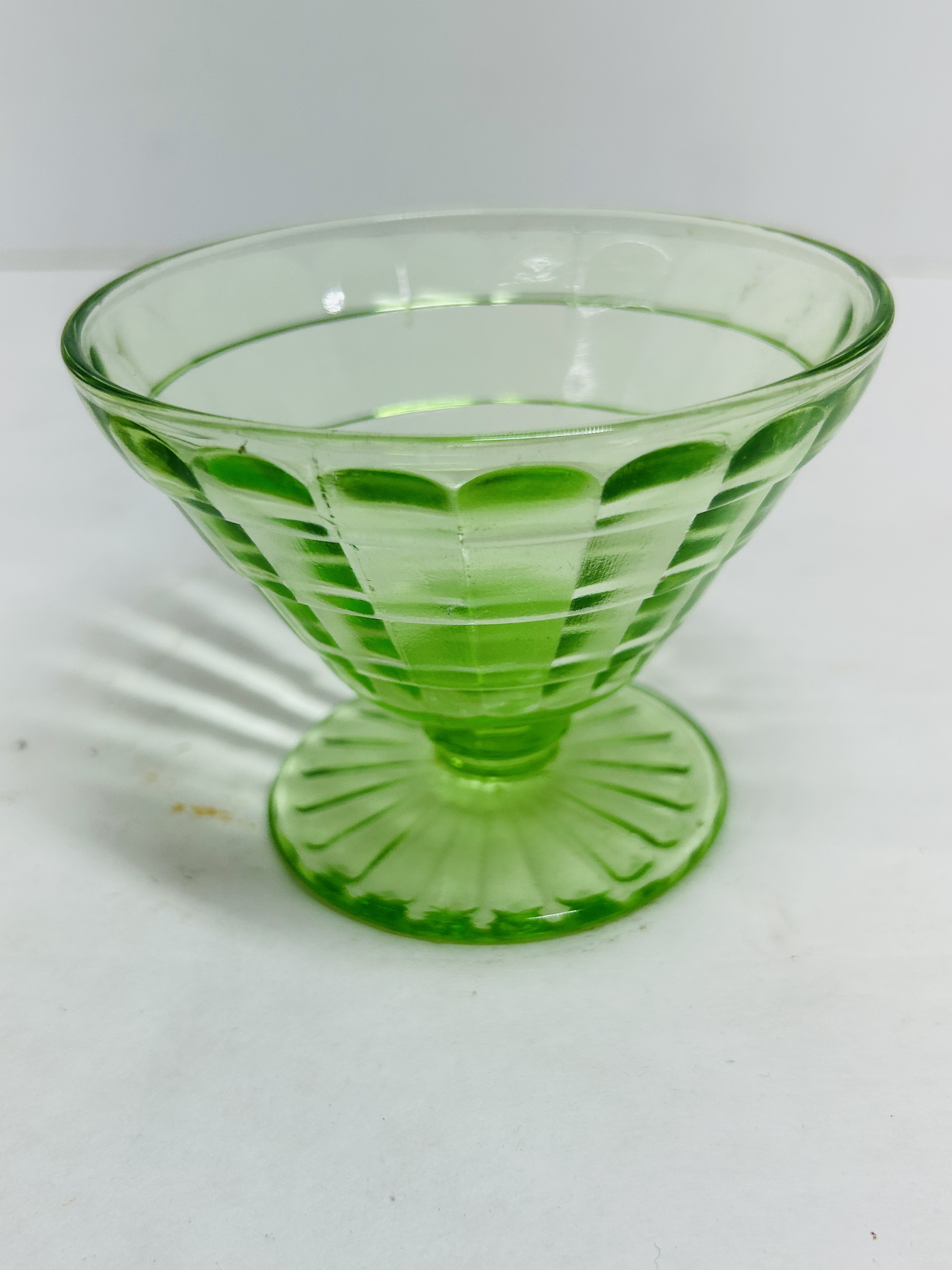 TWO AMERICAN GREEN URANIUM SHERBETS, 1930S
