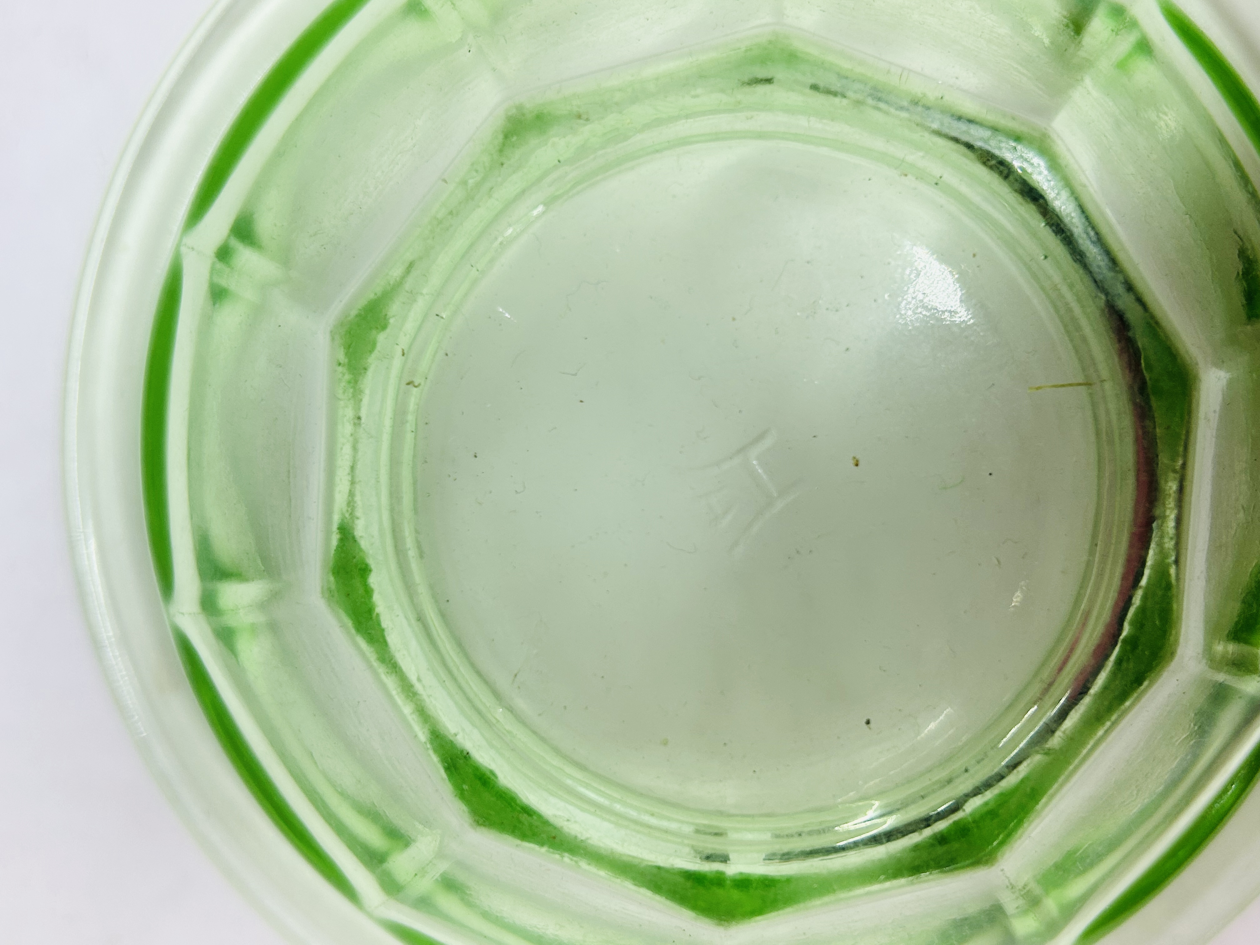 HAZEL-ATLAS GREEN URANIUM GLASS BOWL