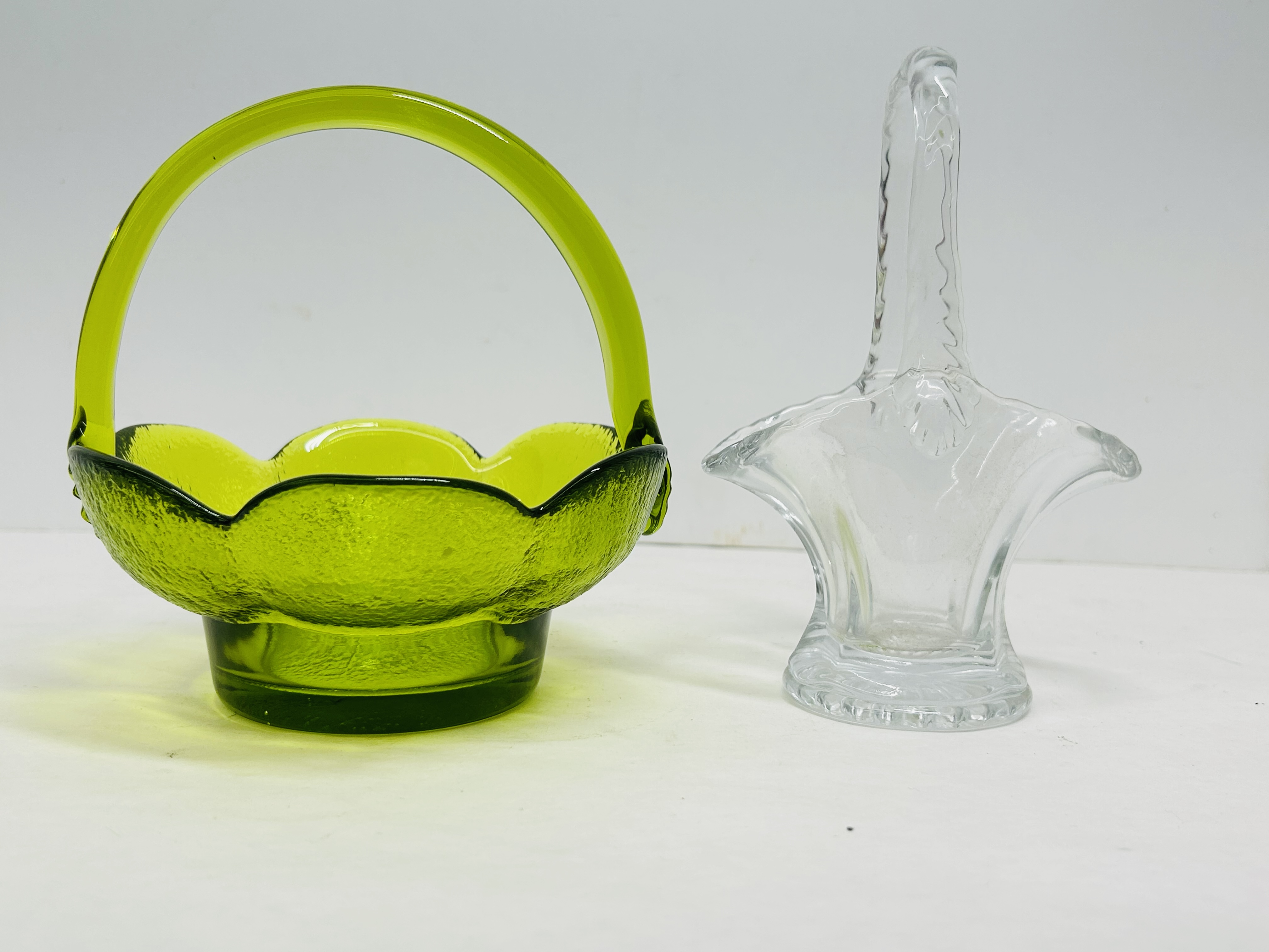 VIKING AND HEISEY GLASS BASKETS, 20TH CENTURY