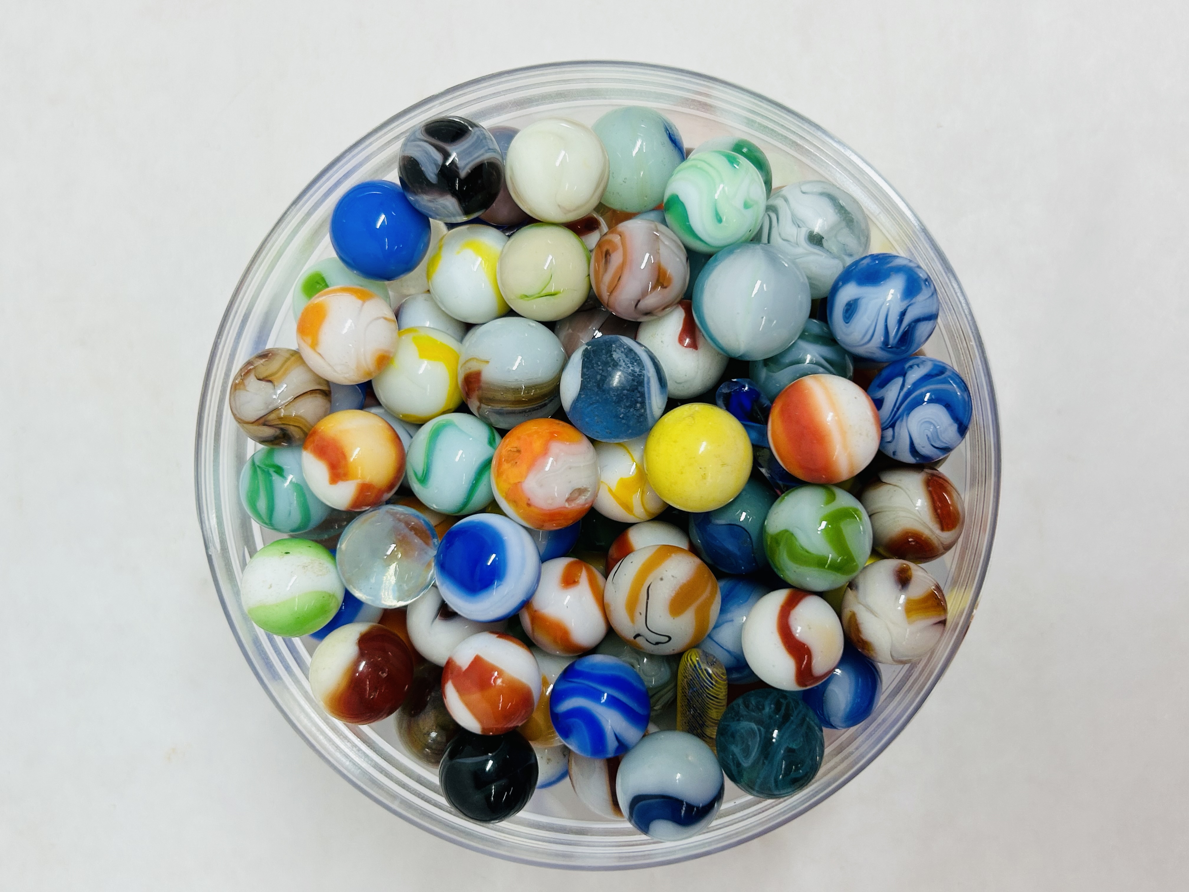 AMERICAN MIXED GLASS MARBLES VINTAGE